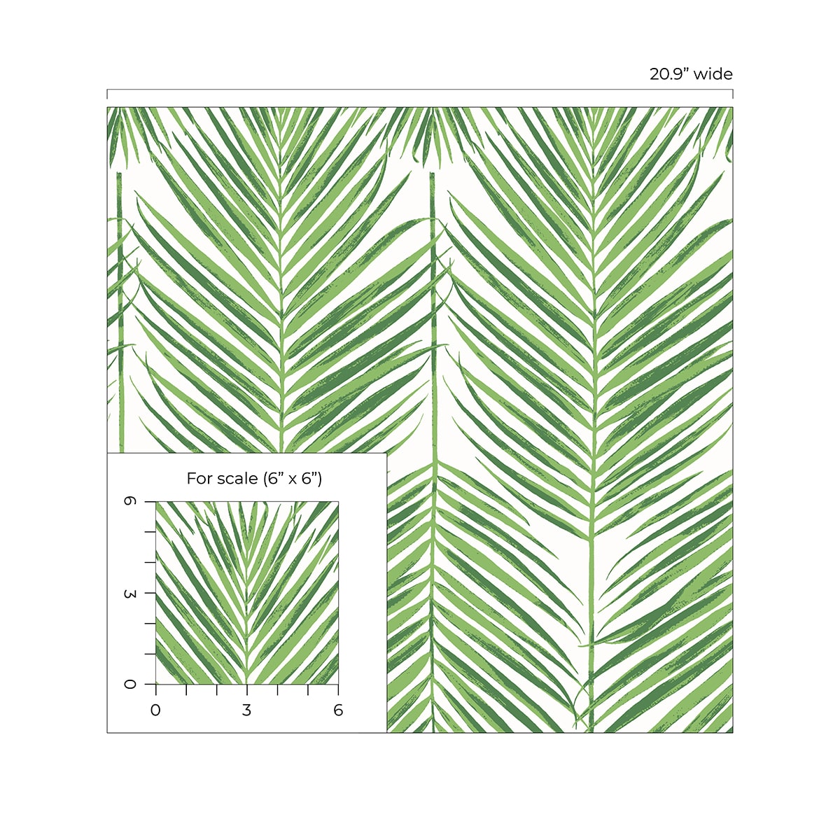 Marina Palm Coastal Unpasted Wallpaper