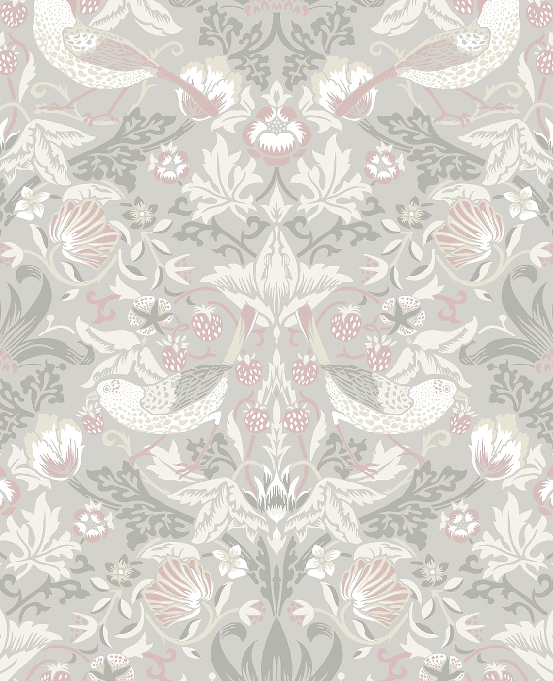 Fragaria Garden Vintage Unpasted Wallpaper