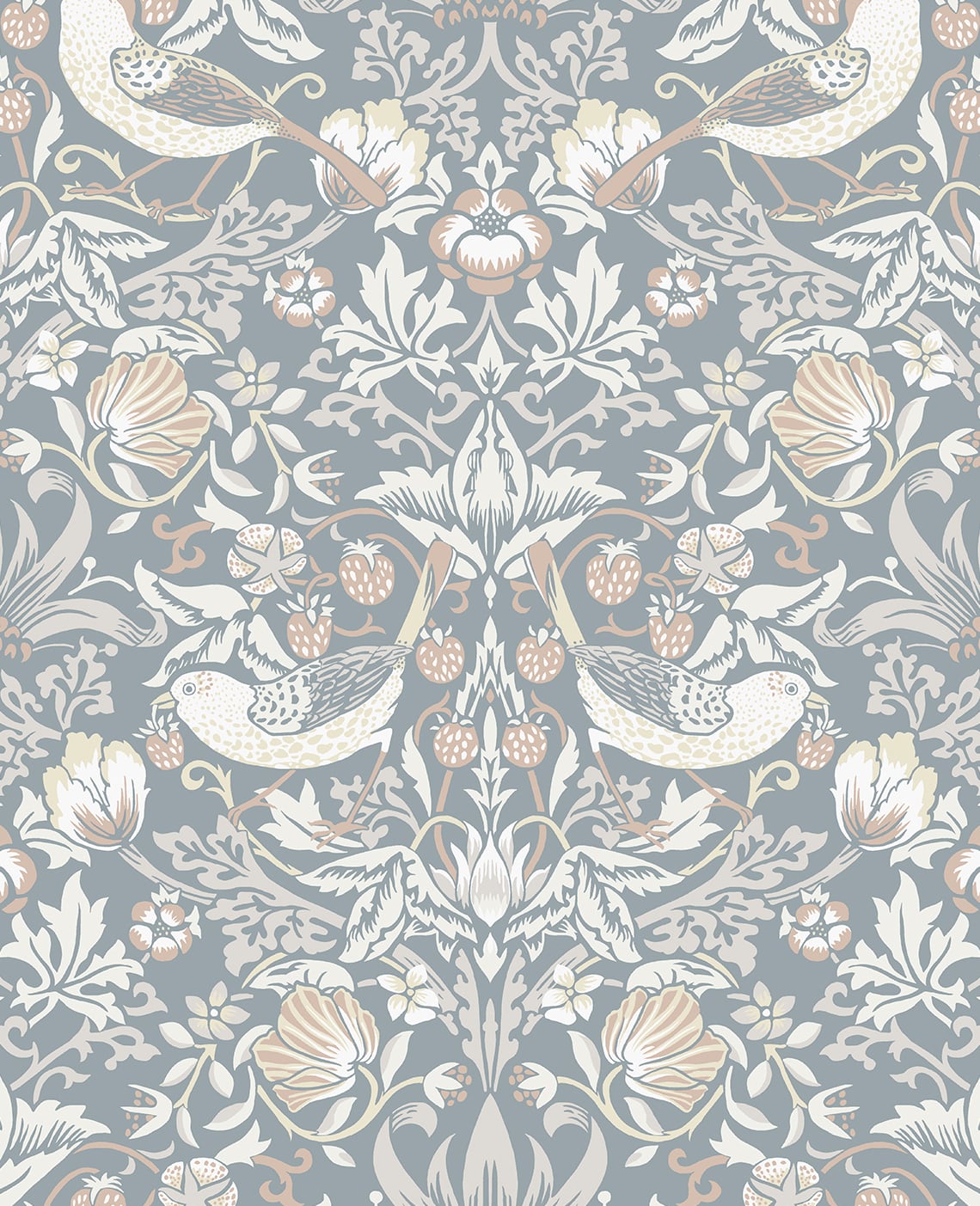 Fragaria Garden Vintage Unpasted Wallpaper