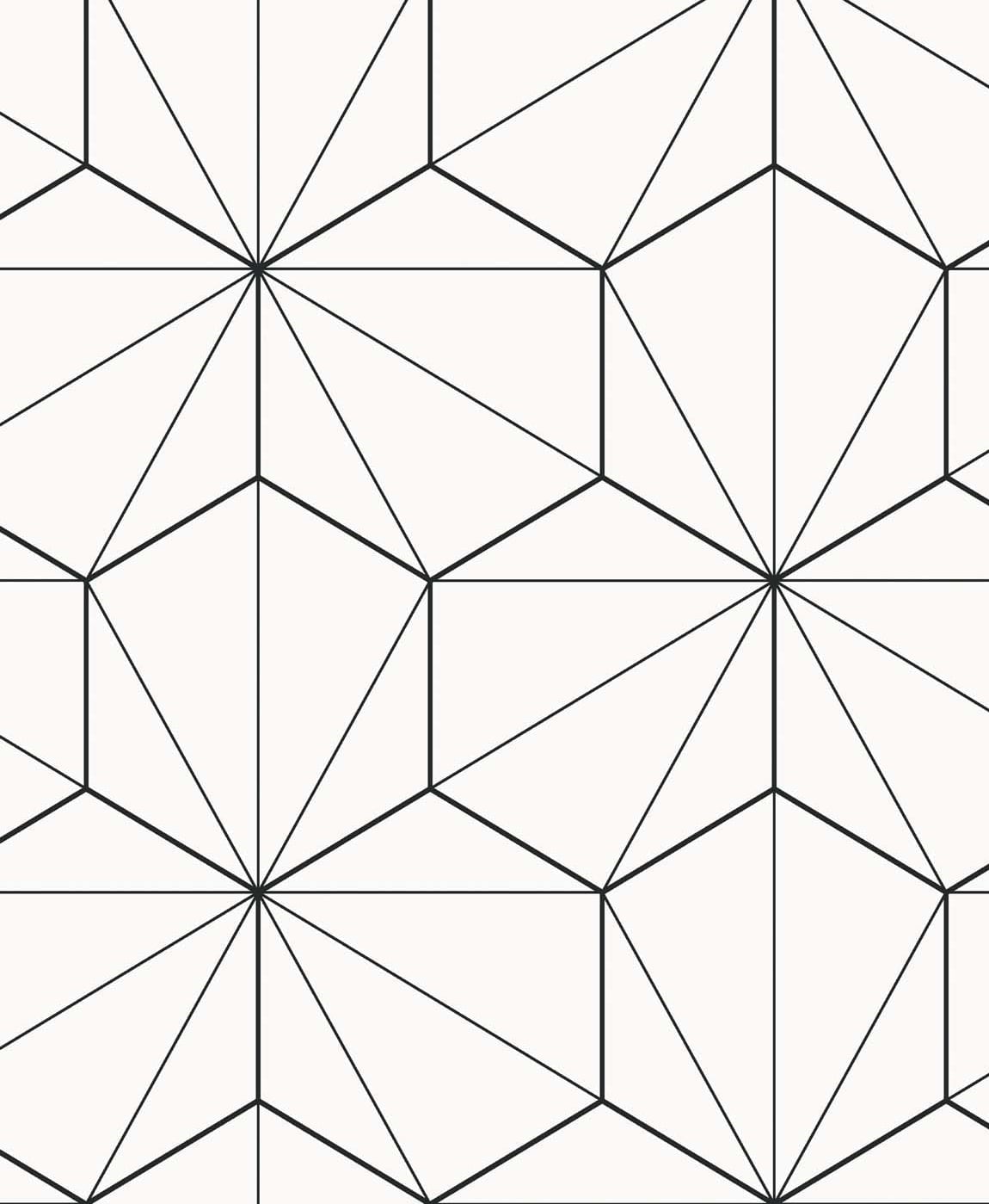 Hedron Geometric Unpasted Wallpaper