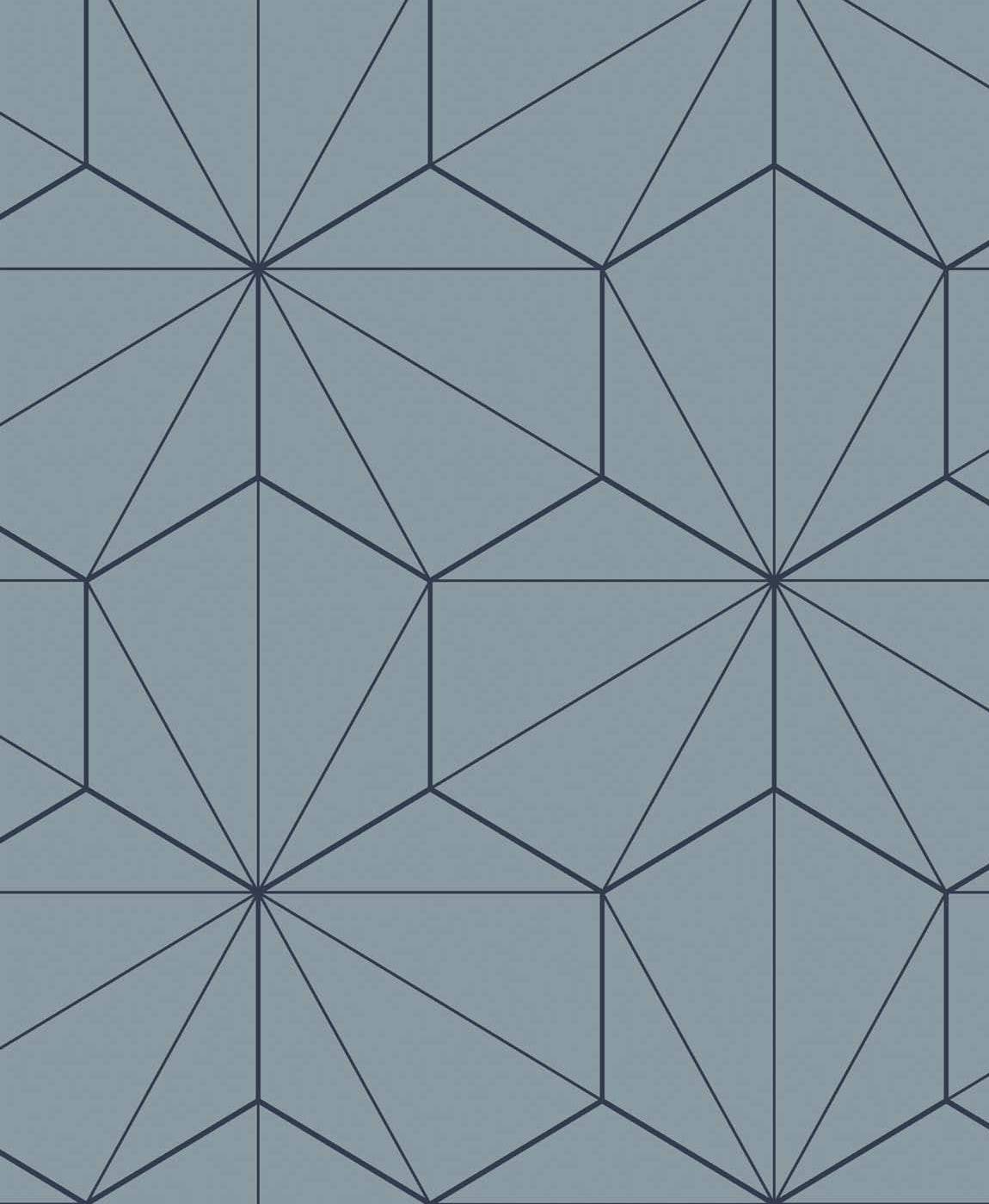 Hedron Geometric Unpasted Wallpaper