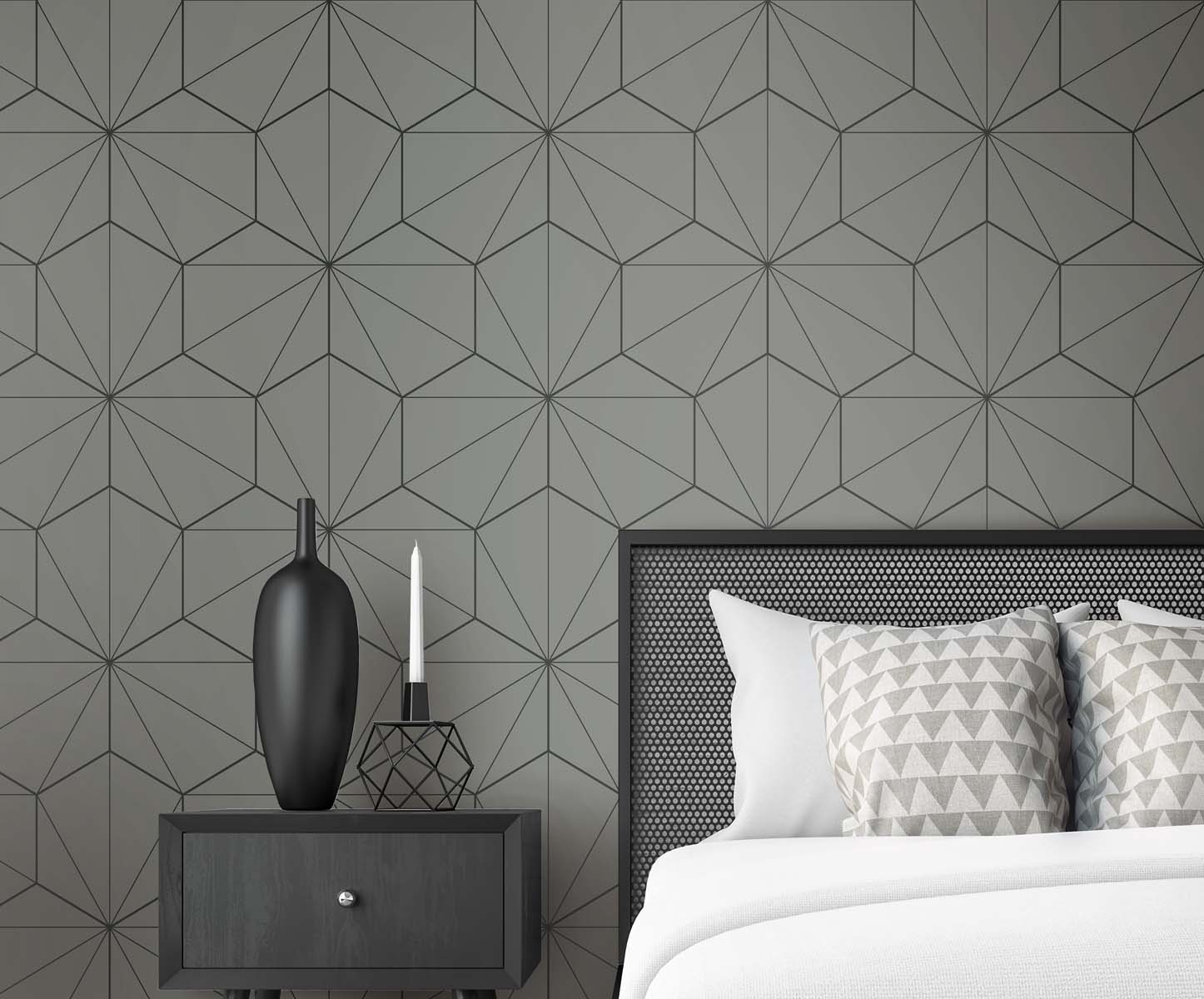 Hedron Geometric Unpasted Wallpaper