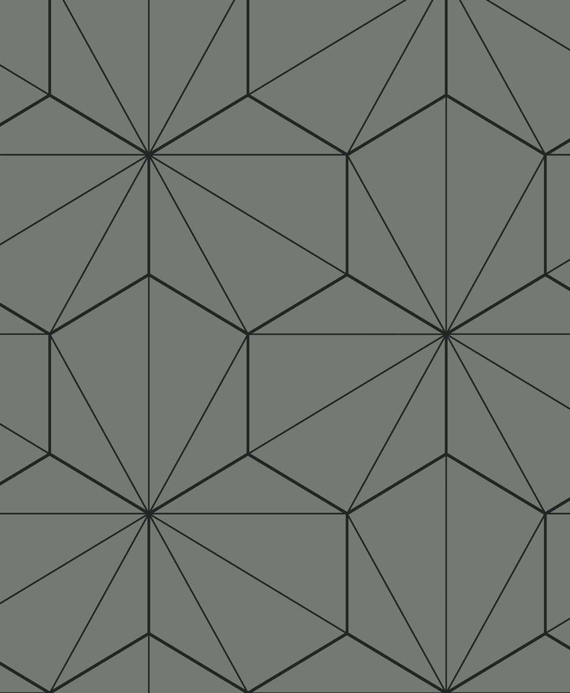 Hedron Geometric Unpasted Wallpaper