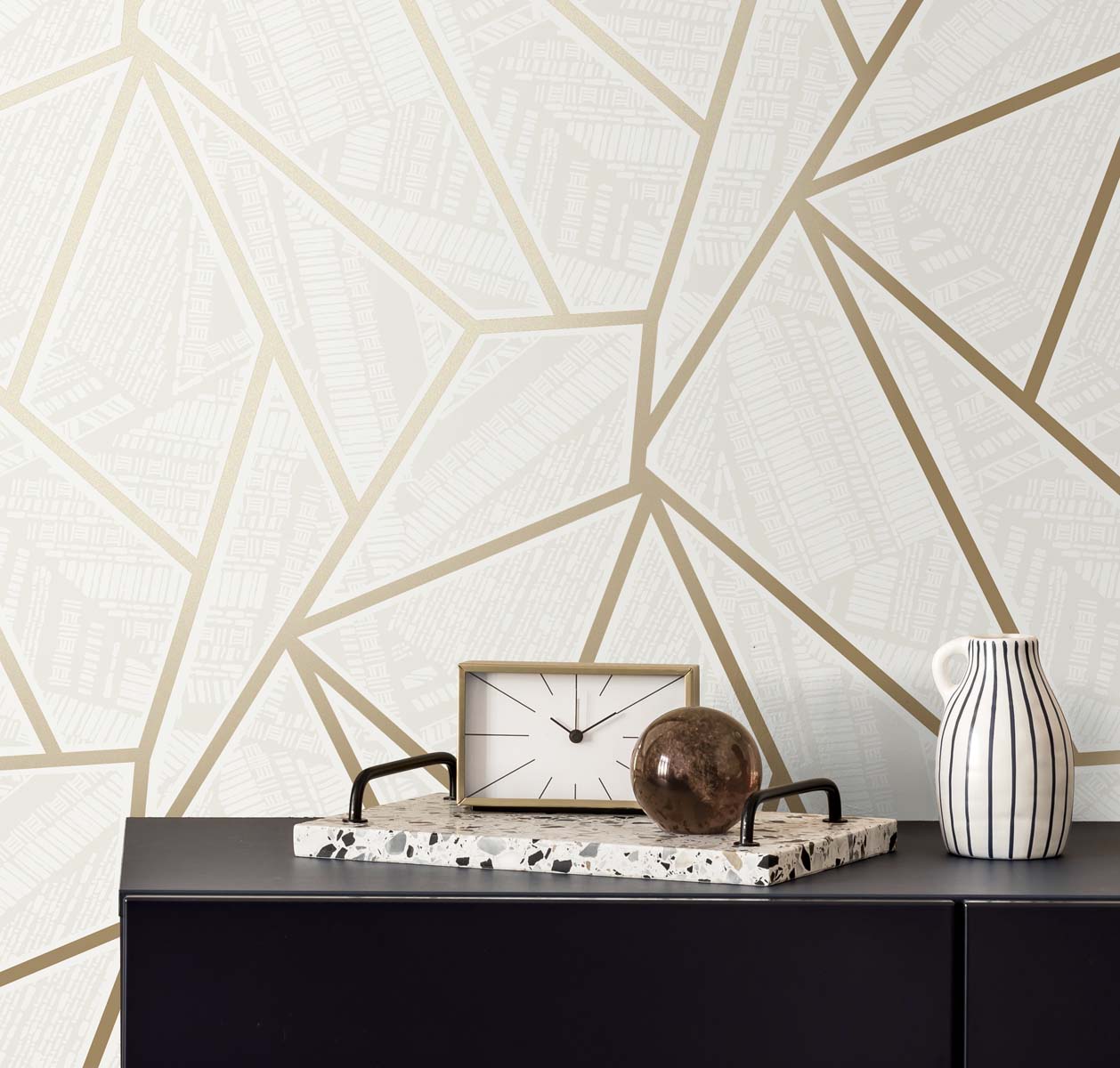 Metro Vector Geometric Unpasted Wallpaper