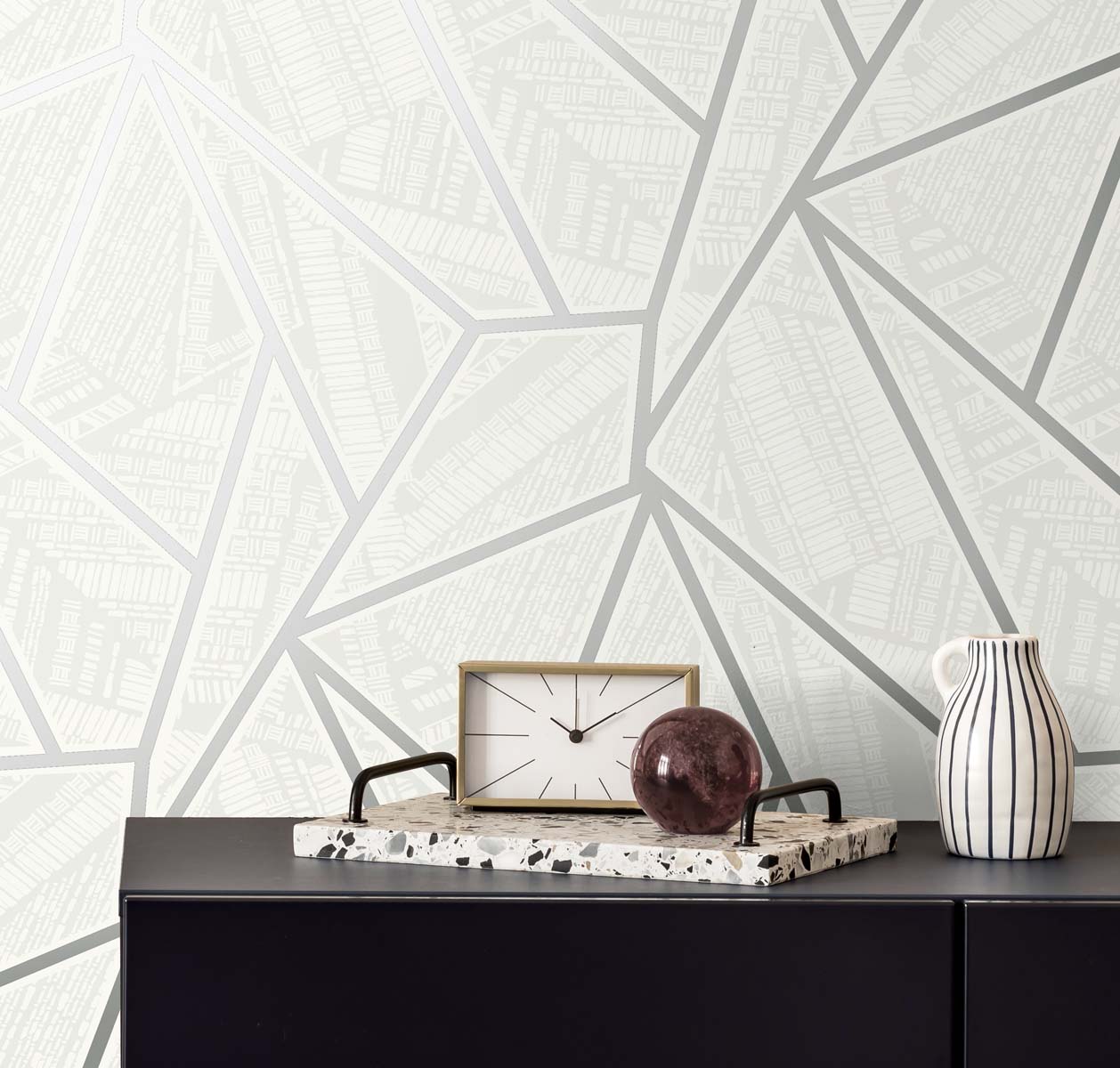 Metro Vector Geometric Unpasted Wallpaper