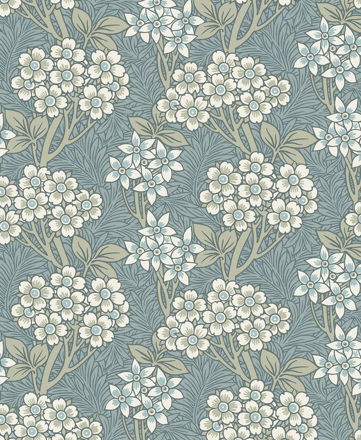 Floral Vine Vintage Unpasted Wallpaper