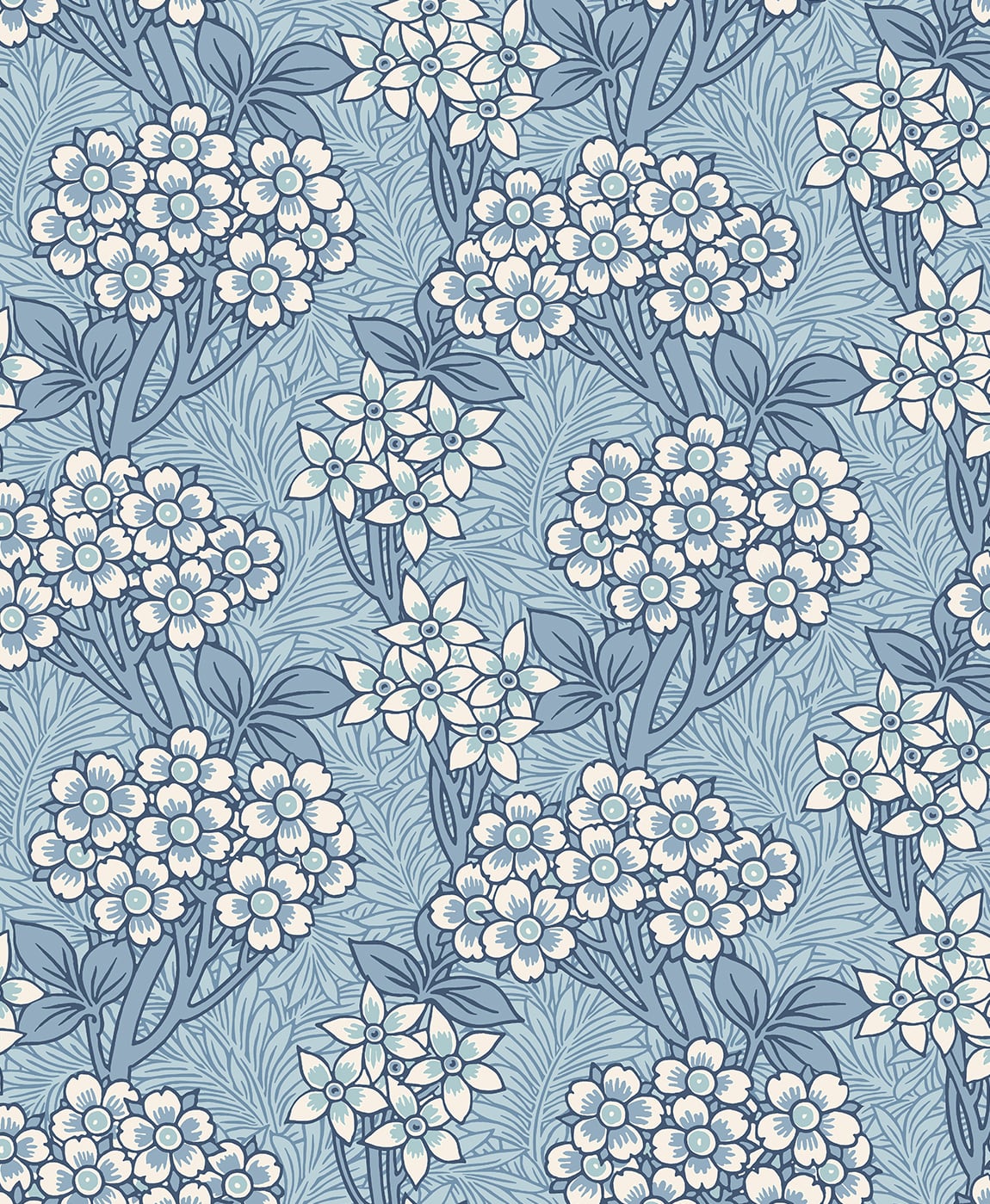 Floral Vine Vintage Unpasted Wallpaper