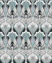 Dragonfly Damask Vintage Unpasted Wallpaper