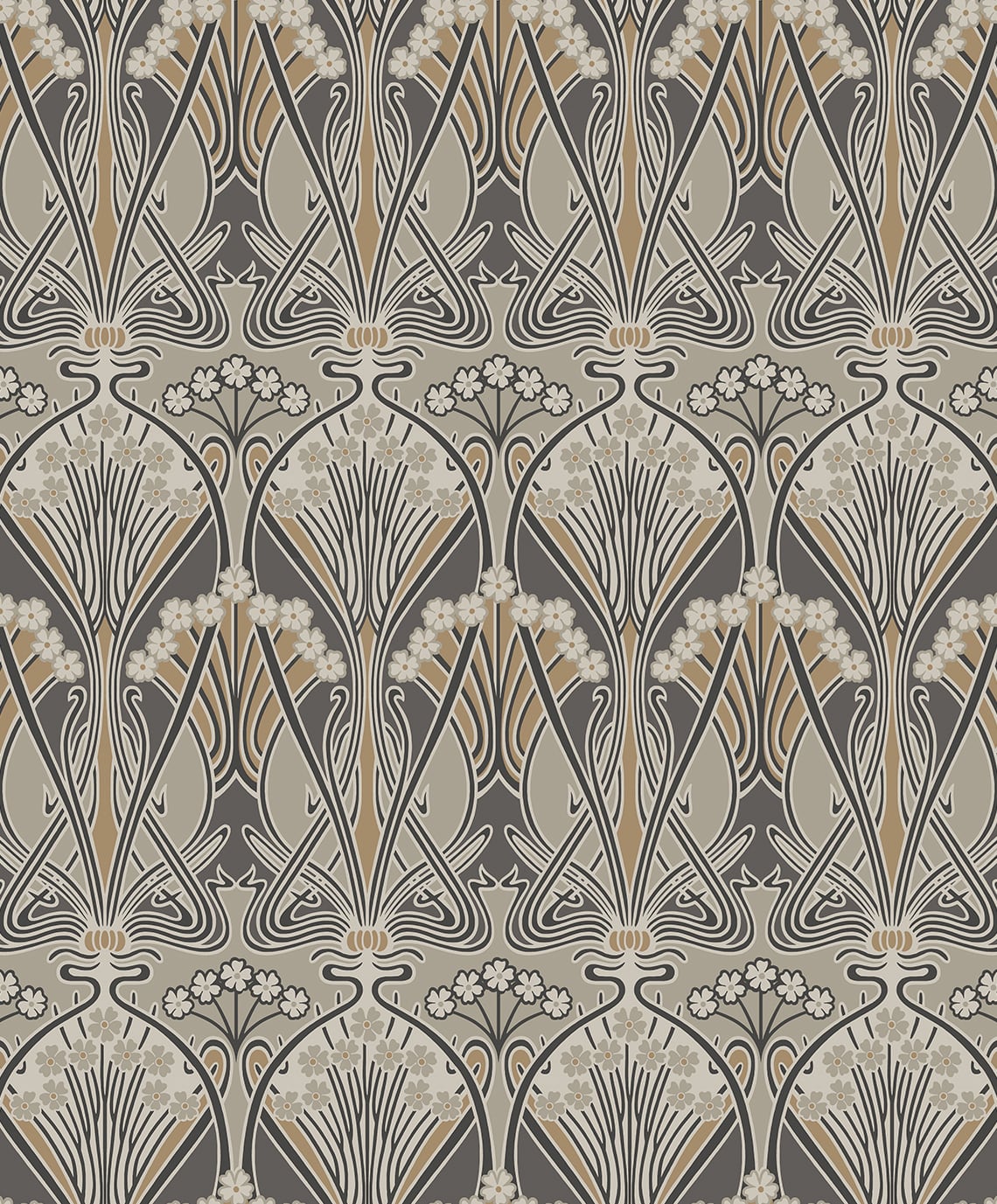 Dragonfly Damask Vintage Unpasted Wallpaper