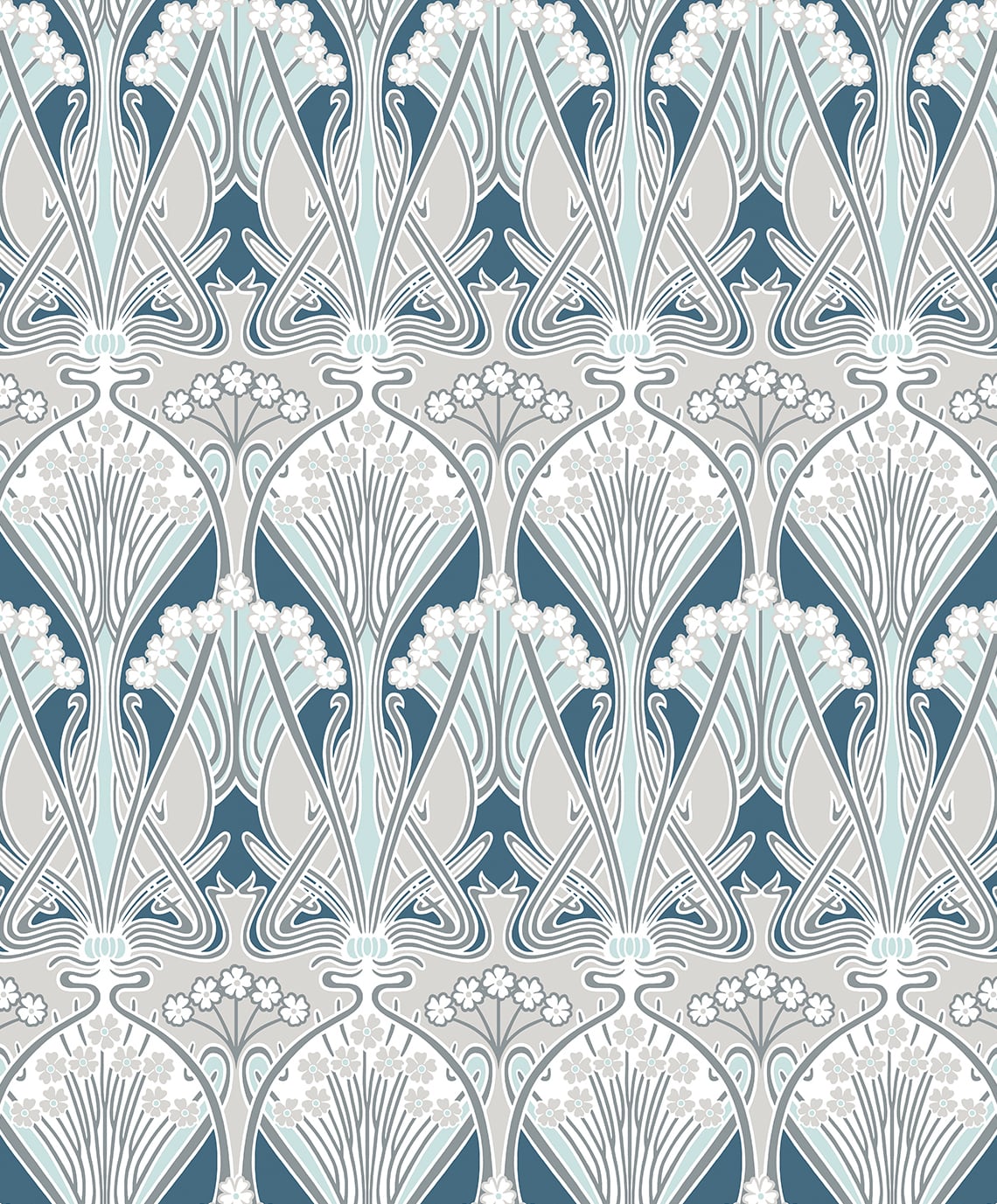Dragonfly Damask Vintage Unpasted Wallpaper