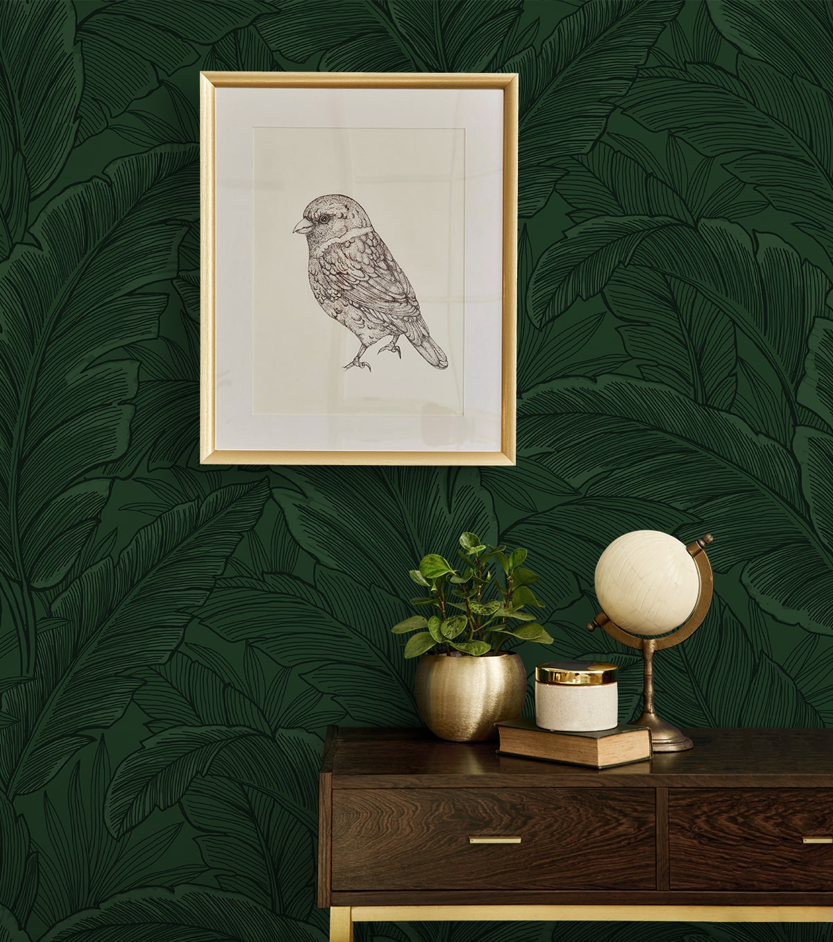 Gulf Tropical Leaves Botanical Unpasted Wallpaper