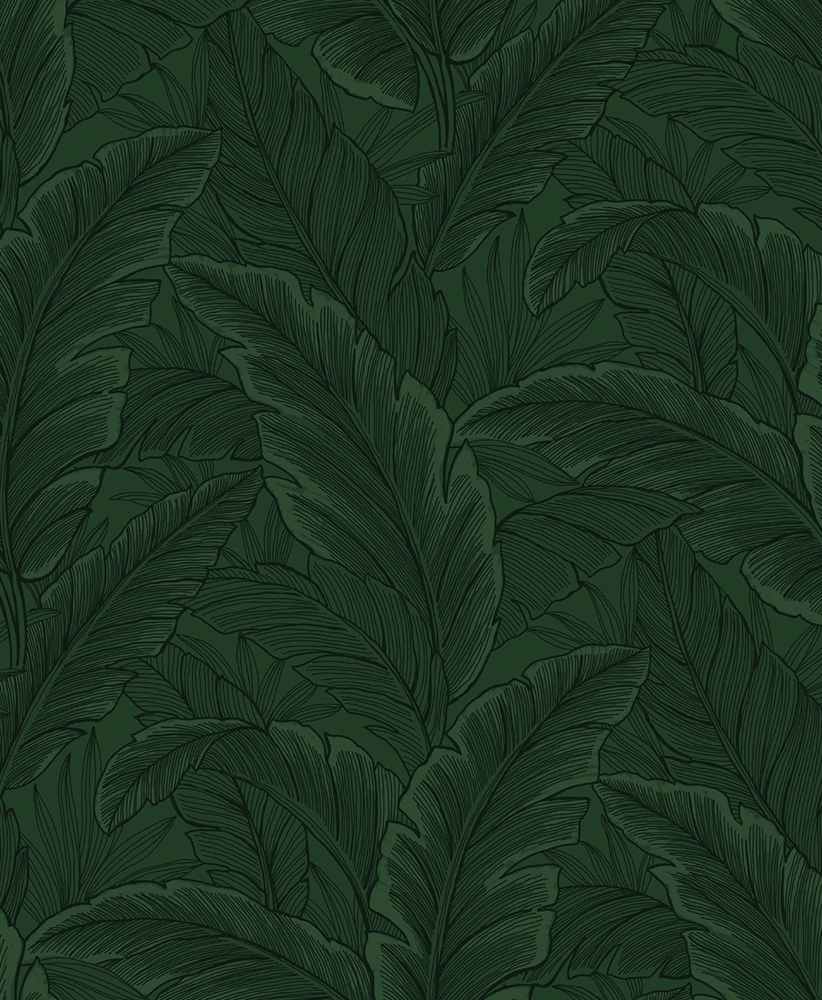Gulf Tropical Leaves Botanical Unpasted Wallpaper