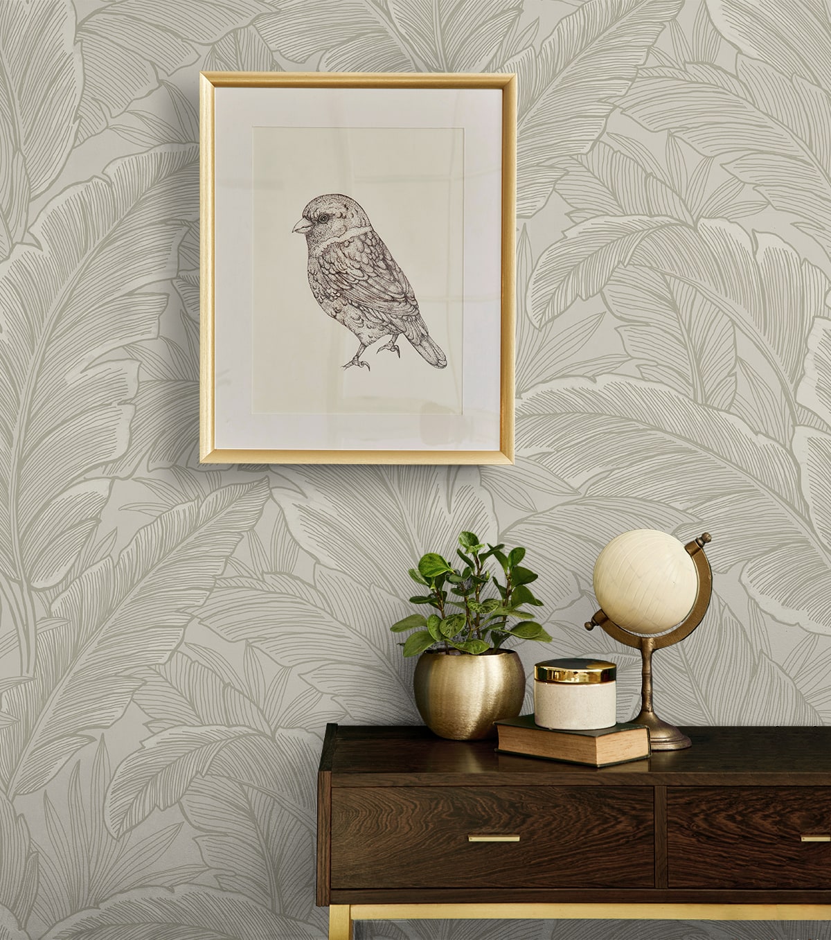 Gulf Tropical Leaves Botanical Unpasted Wallpaper