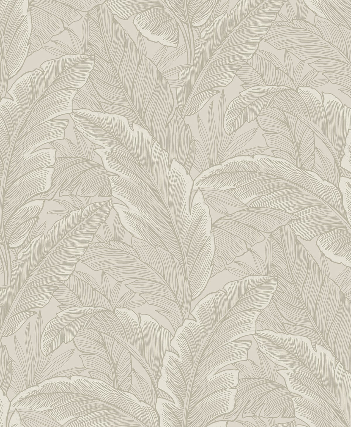 Gulf Tropical Leaves Botanical Unpasted Wallpaper