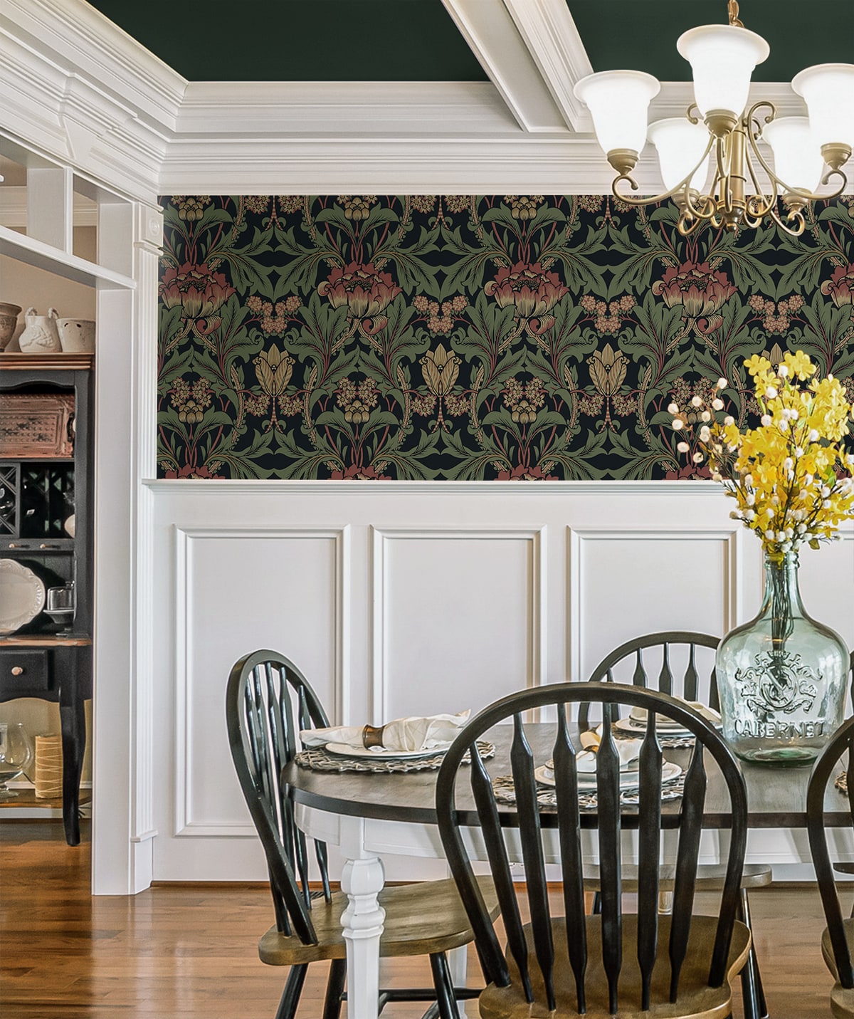 Primrose Garden Vintage Floral Unpasted Wallpaper