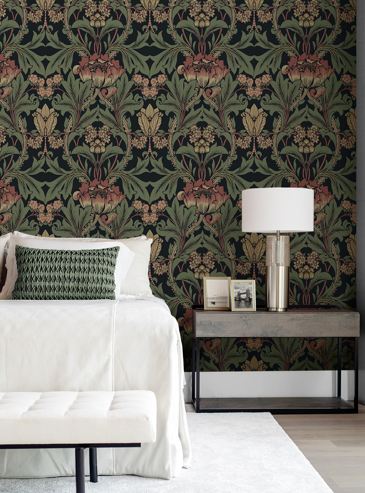 Primrose Garden Vintage Floral Unpasted Wallpaper