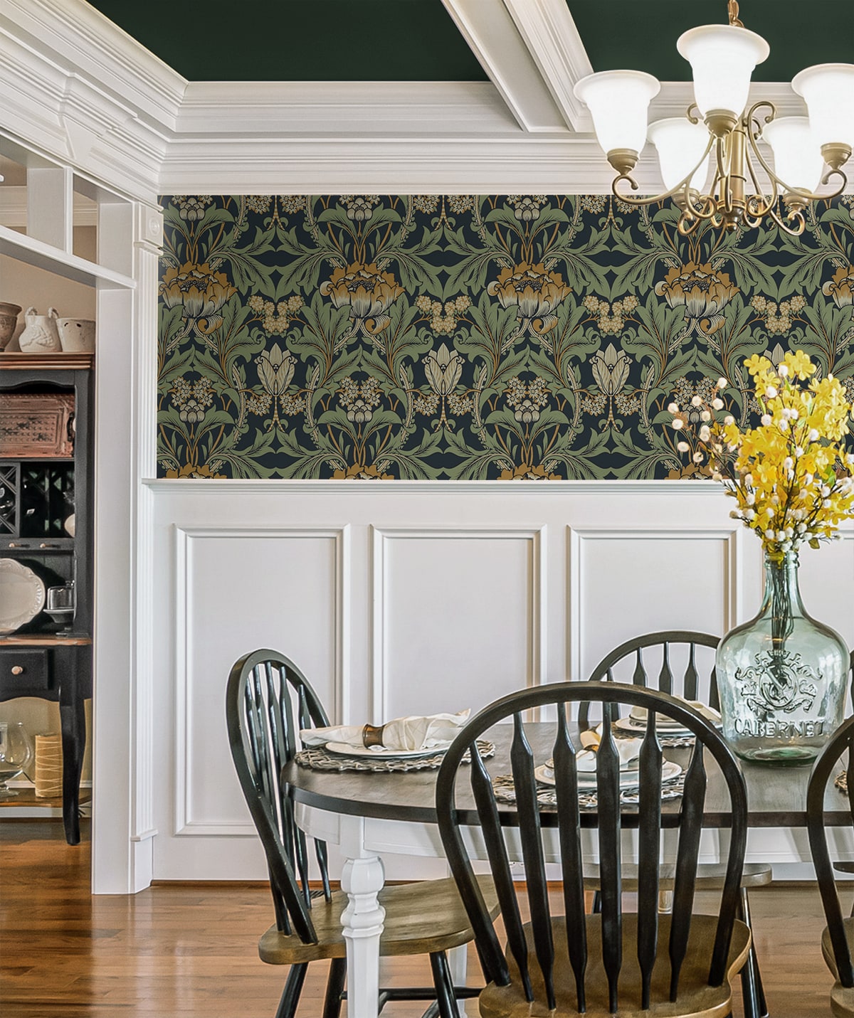 Primrose Garden Vintage Floral Unpasted Wallpaper