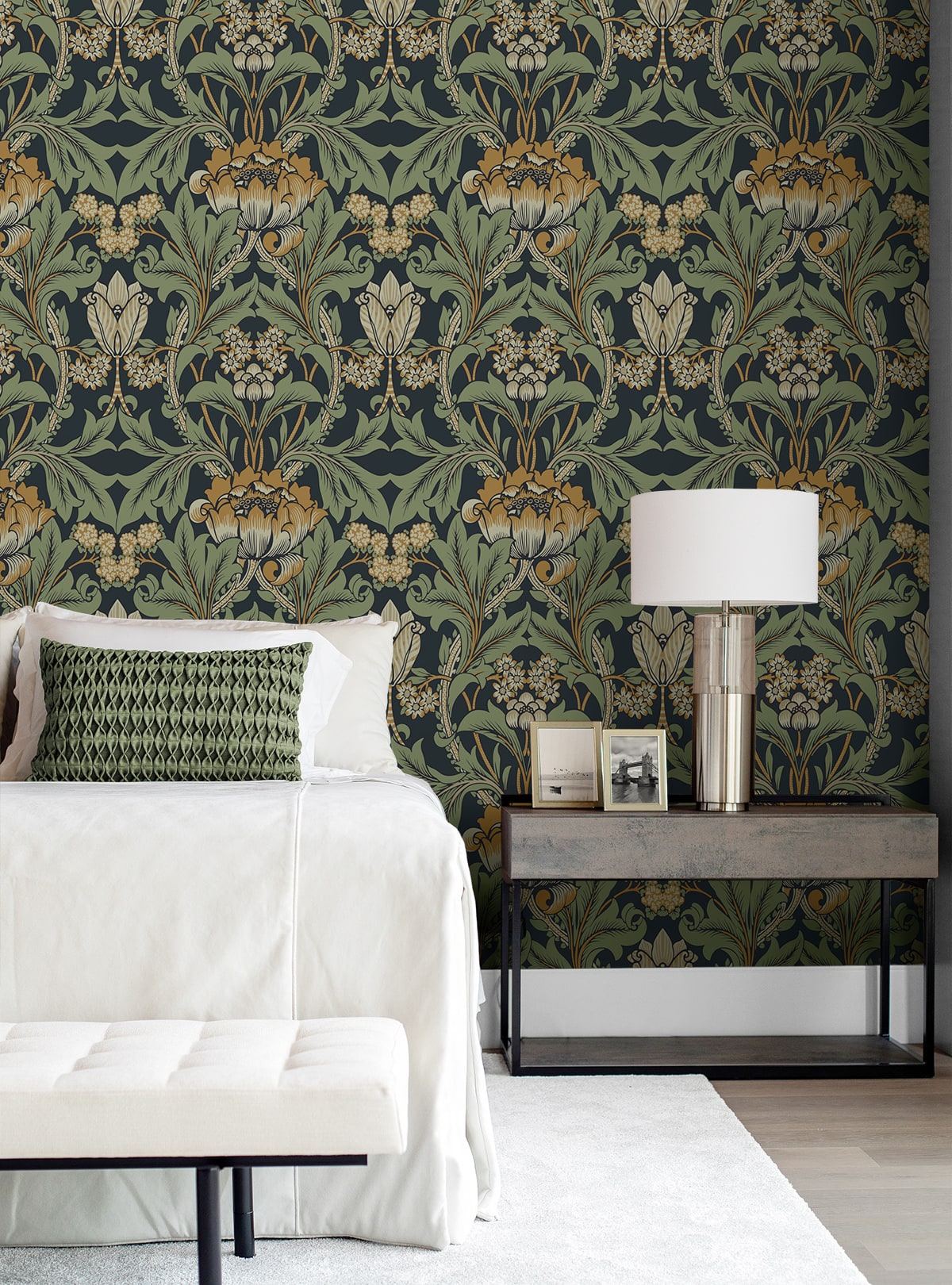 Primrose Garden Vintage Floral Unpasted Wallpaper