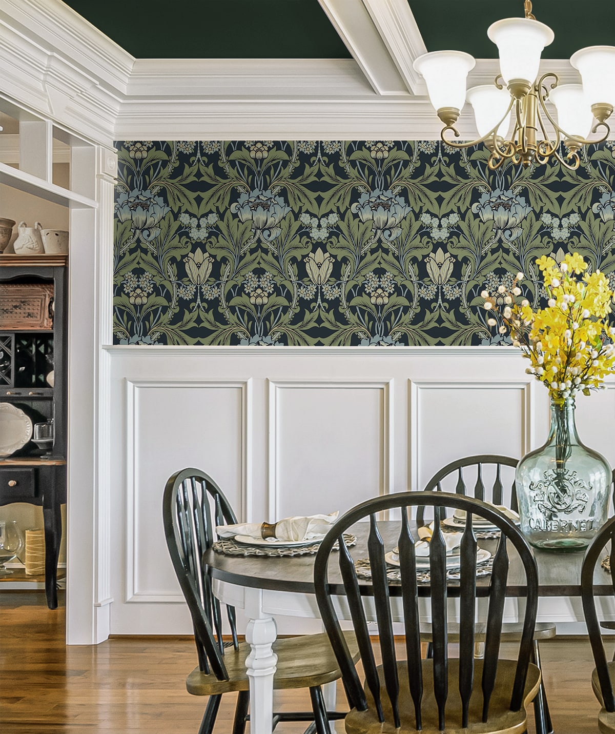 Primrose Garden Vintage Floral Unpasted Wallpaper