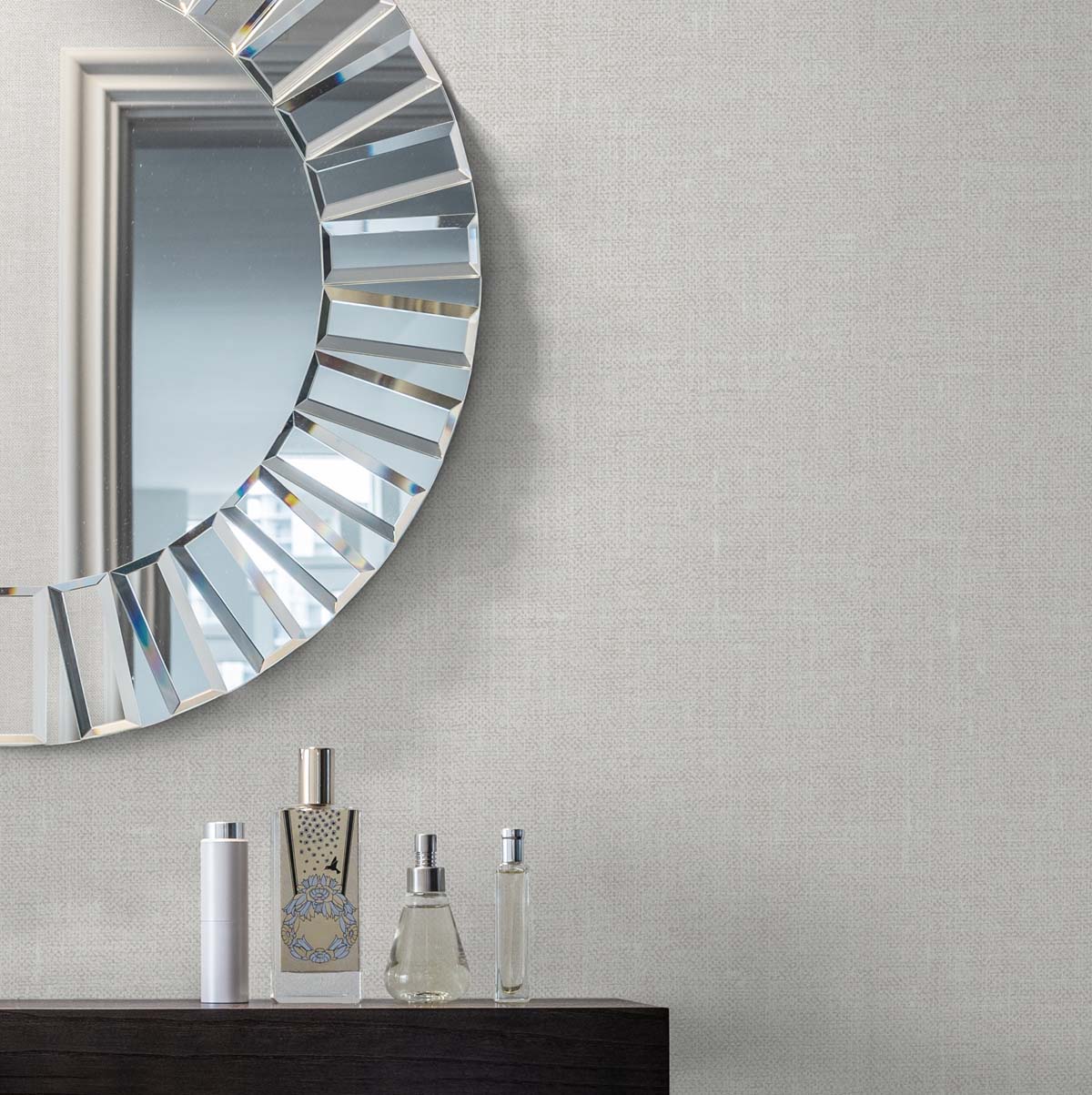White Heron Abington Faux Linen Unpasted Wallpaper