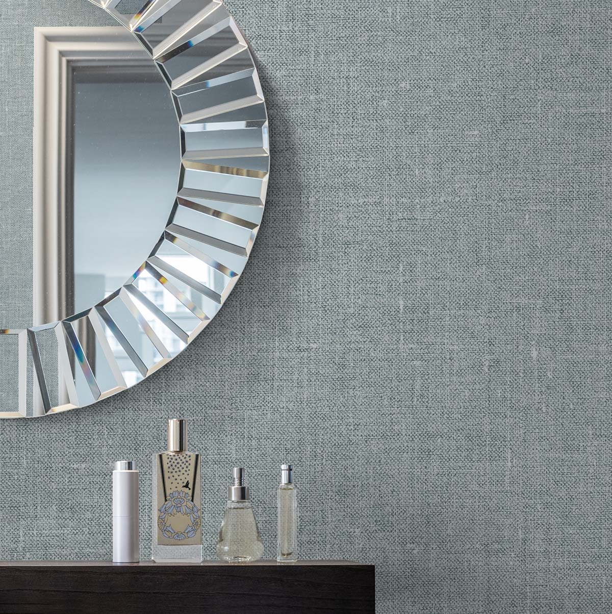 White Heron Abington Faux Linen Unpasted Wallpaper