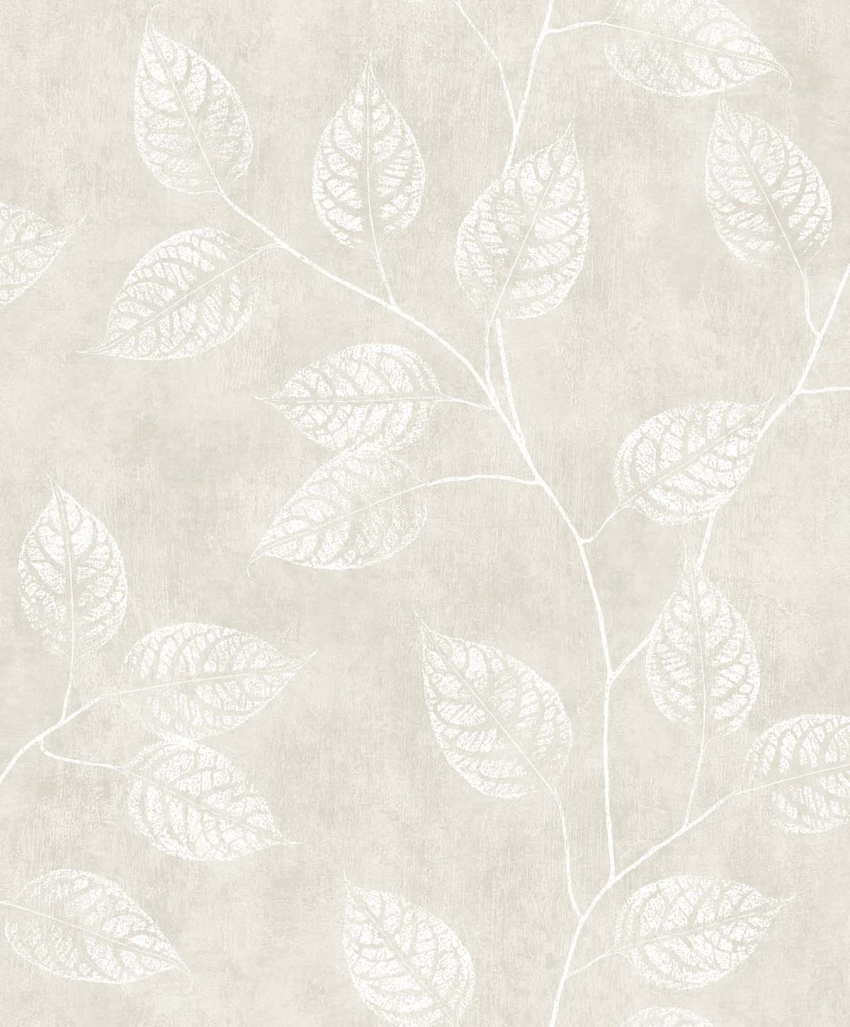 White Heron Branch Trail Silhouette Botanical Unpasted Wallpaper