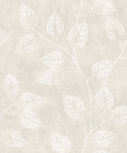 White Heron Branch Trail Silhouette Botanical Unpasted Wallpaper