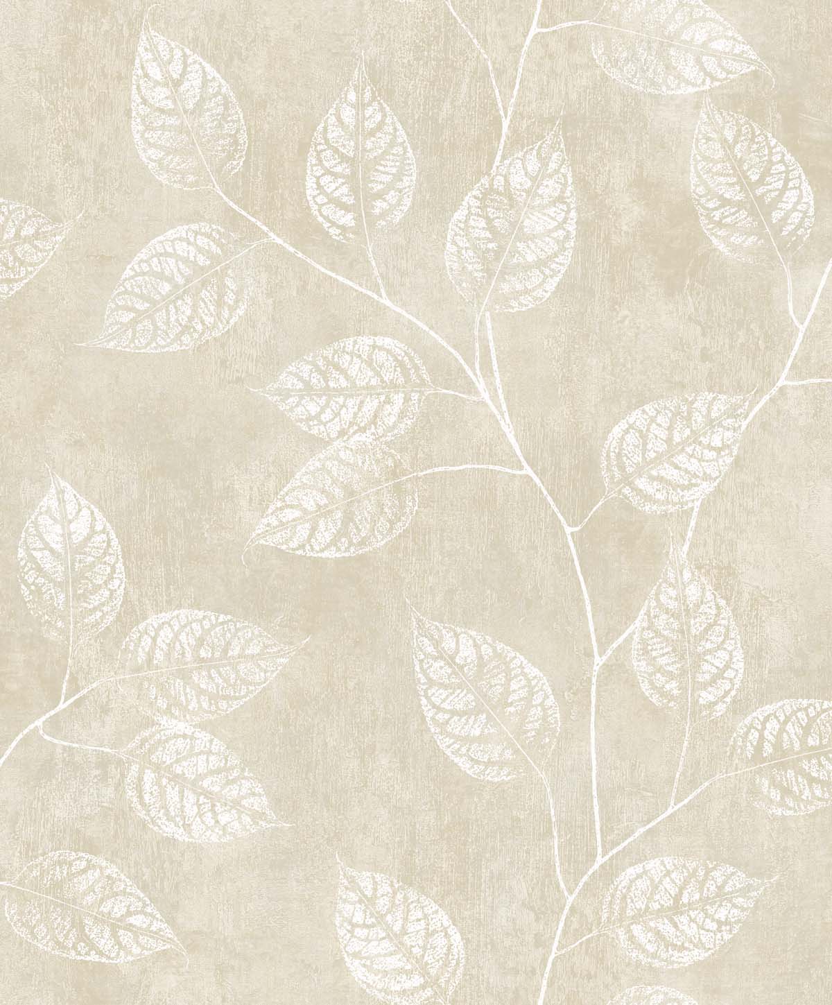 White Heron Branch Trail Silhouette Botanical Unpasted Wallpaper