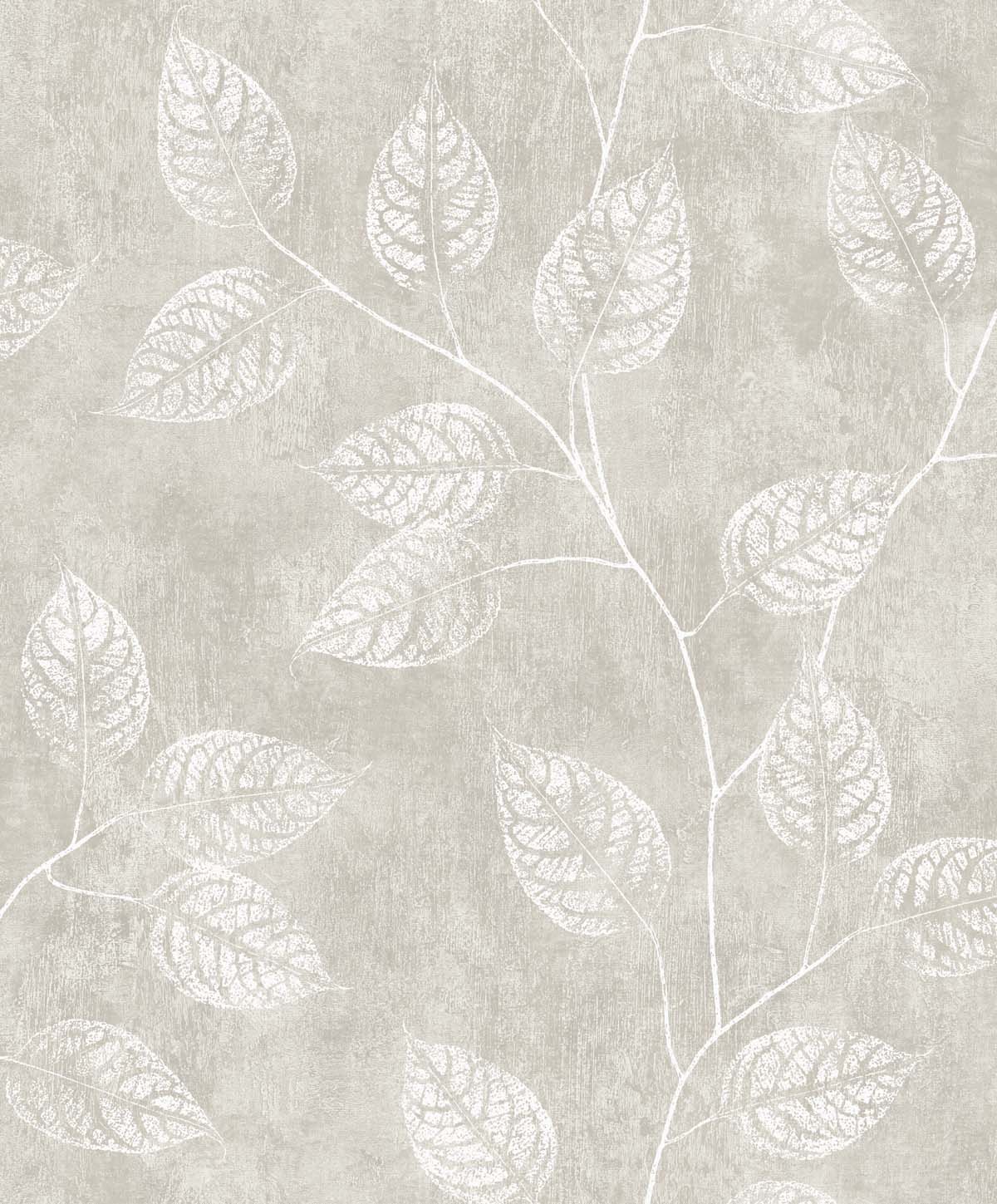 White Heron Branch Trail Silhouette Botanical Unpasted Wallpaper