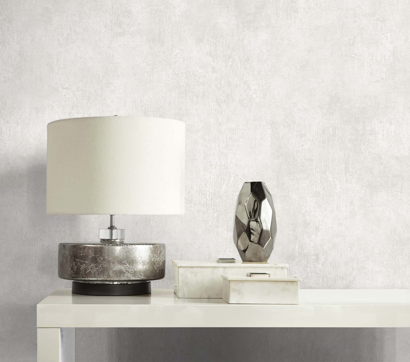 White Heron Claire Faux Suede Unpasted Wallpaper