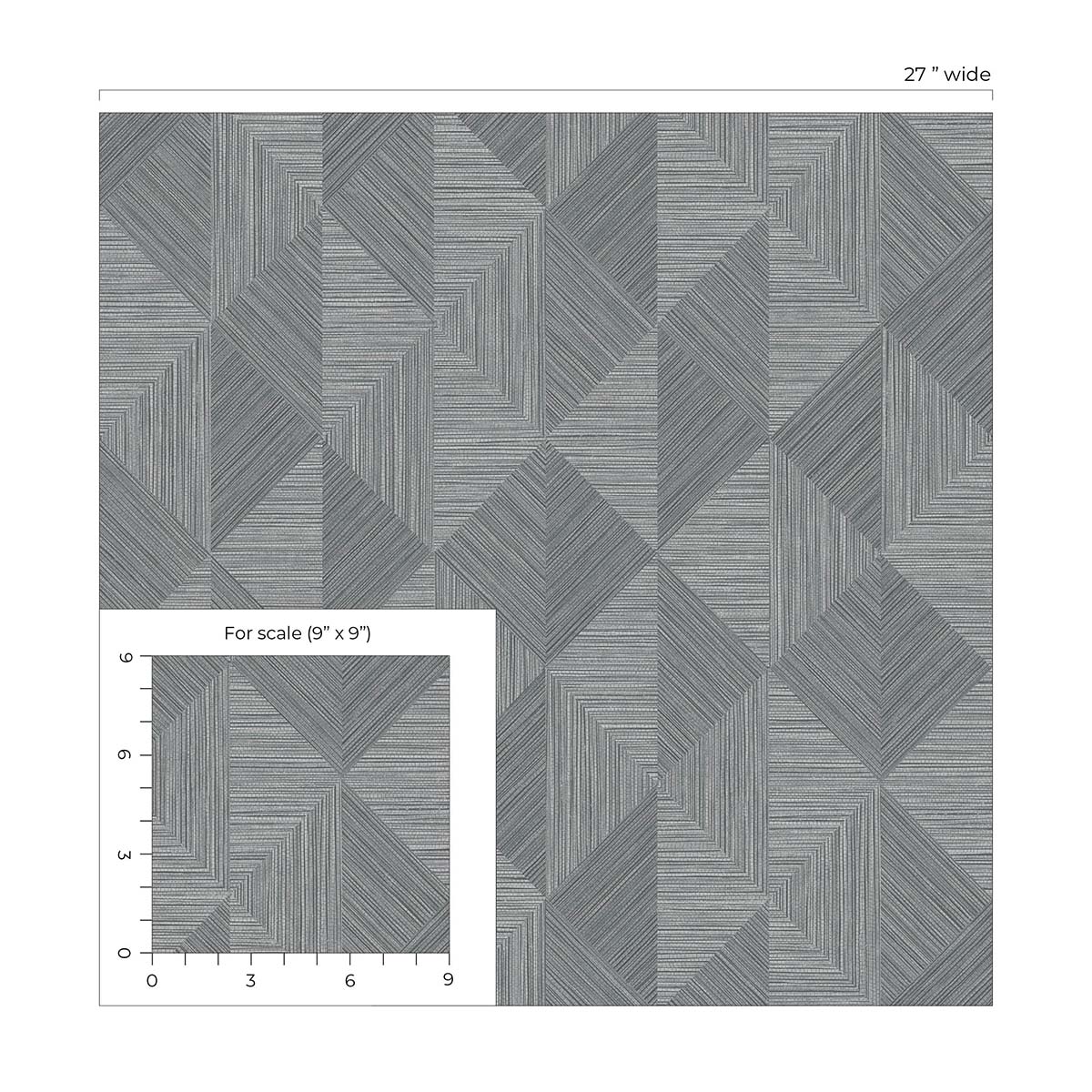 White Heron Diamond Inlay Embossed Vinyl Unpasted Wallpaper