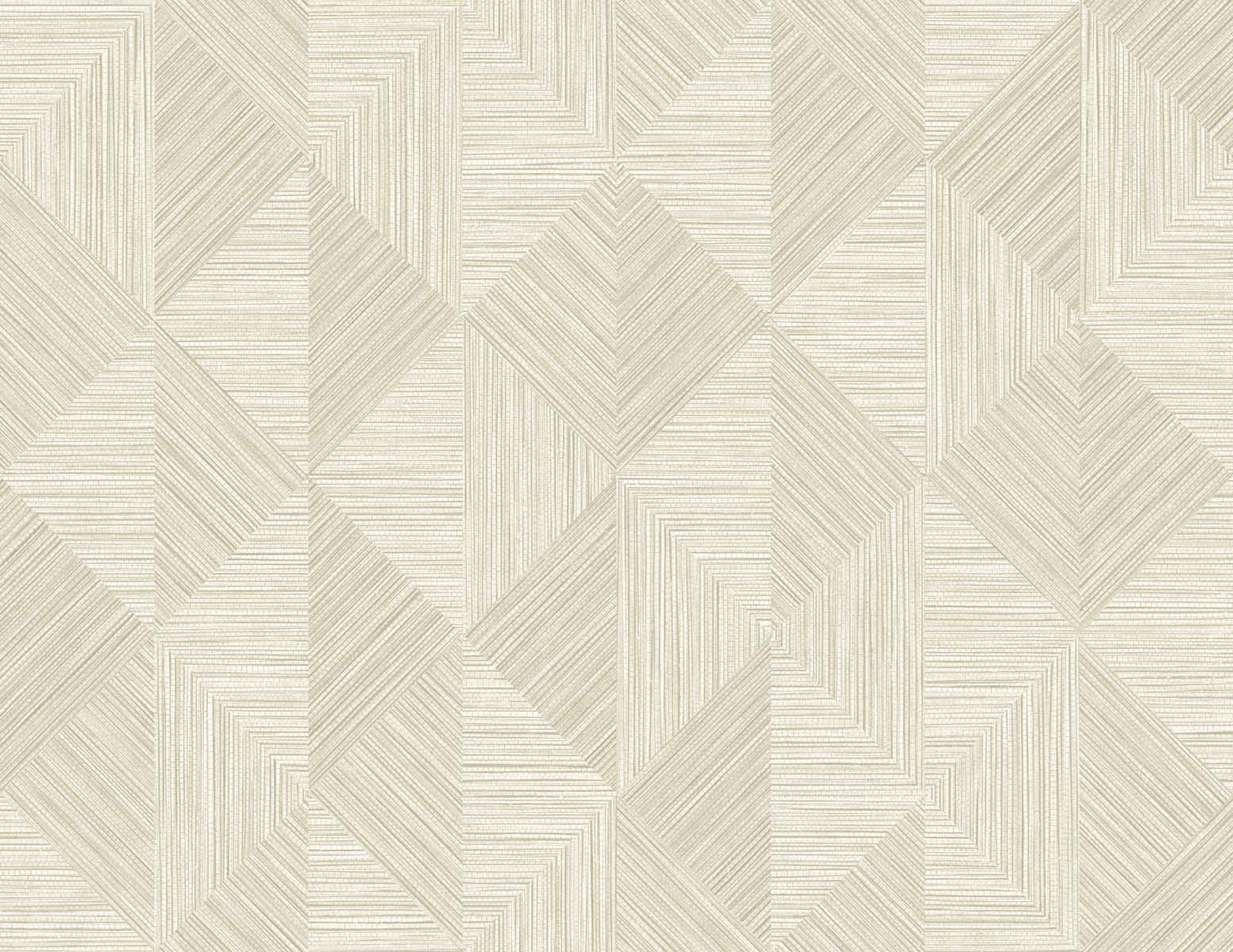 White Heron Diamond Inlay Embossed Vinyl Unpasted Wallpaper