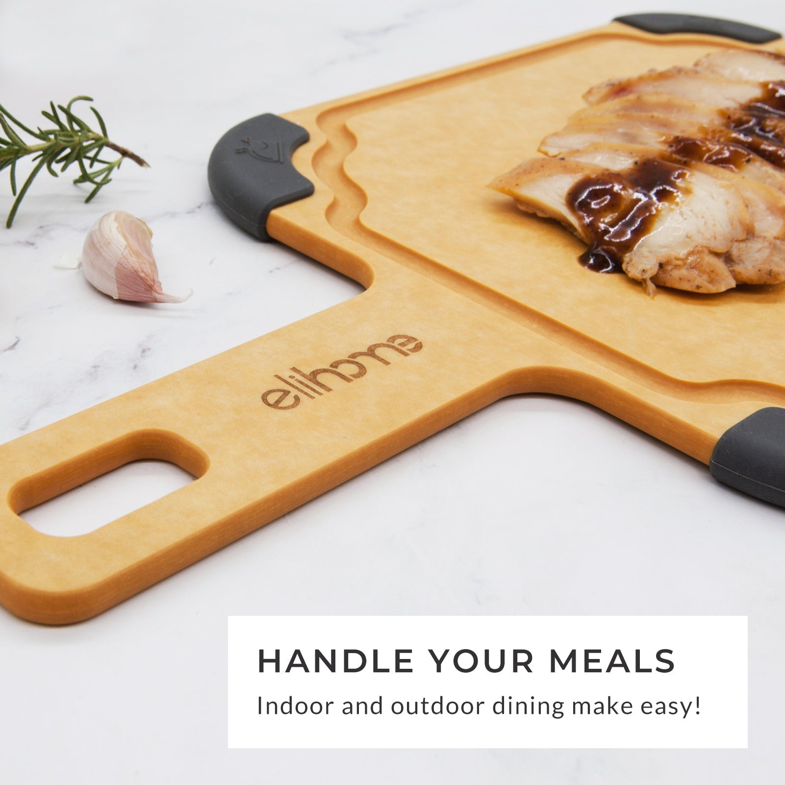 Paddle Series Cutting & Serving Board with Handle, Small
