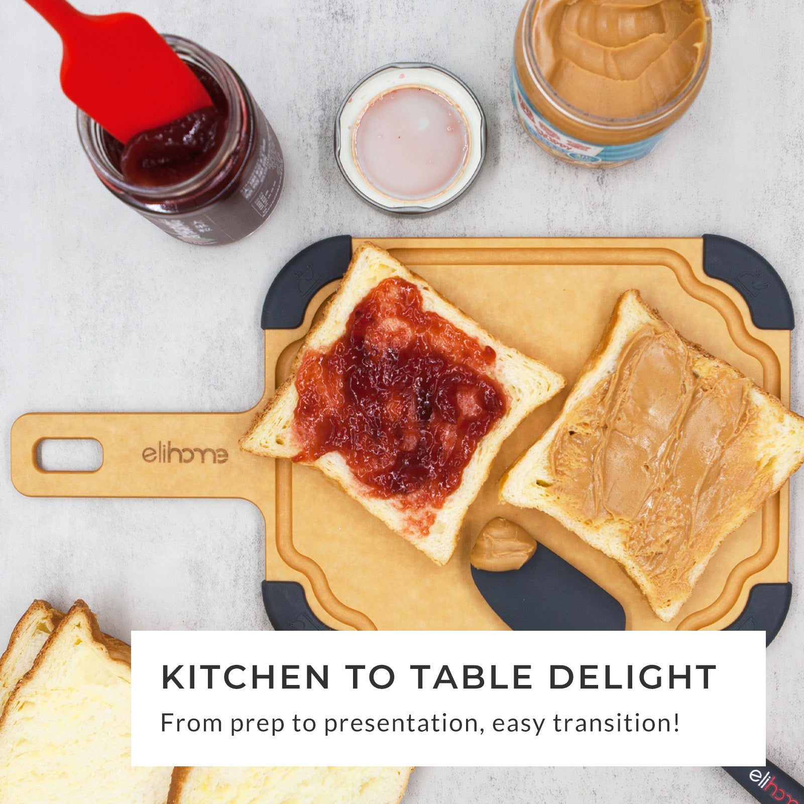 Paddle Series Cutting & Serving Board with Handle, Small