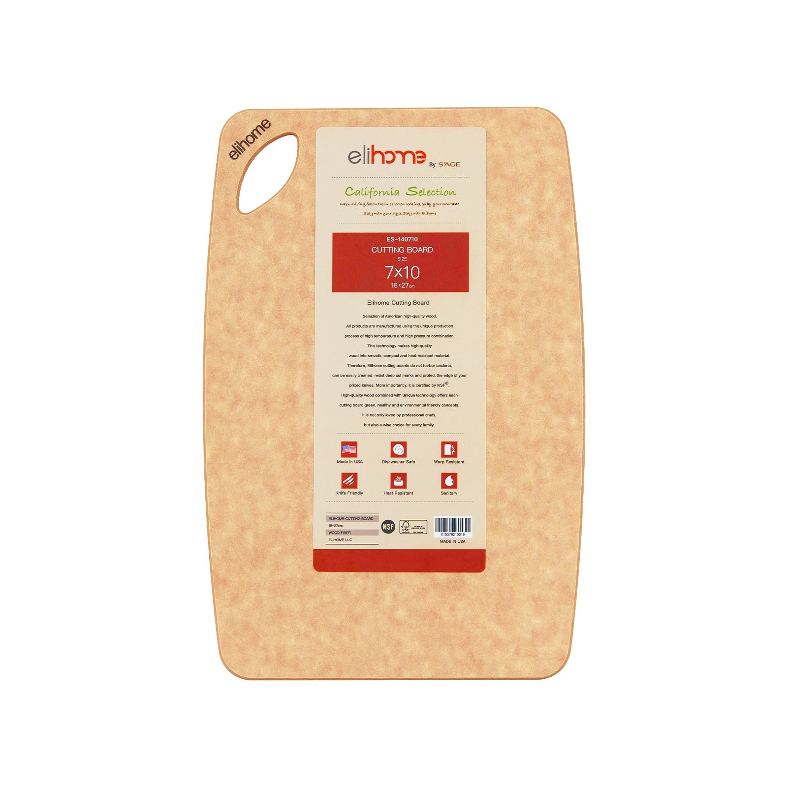 Classic Series 7 x 10 x 1/4 Cutting Board - Small