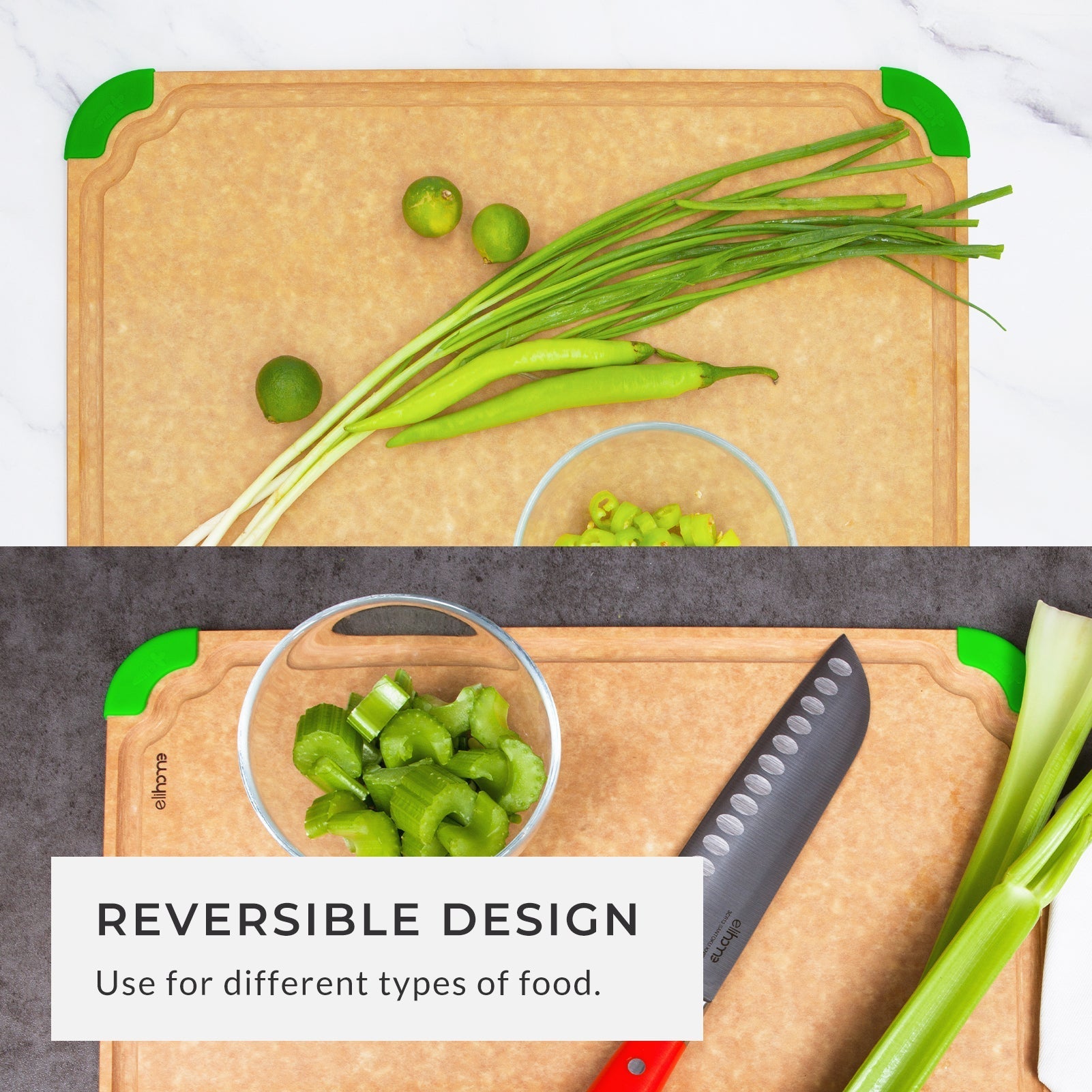 Premium Series 14 x 19 x 1/4 Cutting Board - X Large - Green
