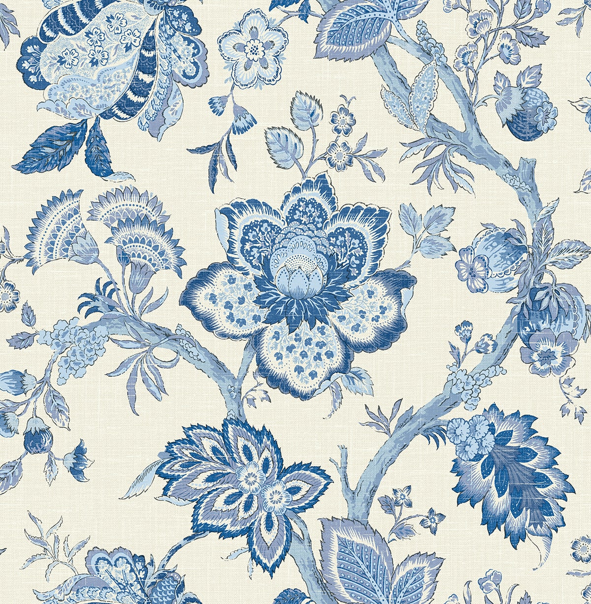French Country Bernadette Jacobean Unpasted Wallpaper