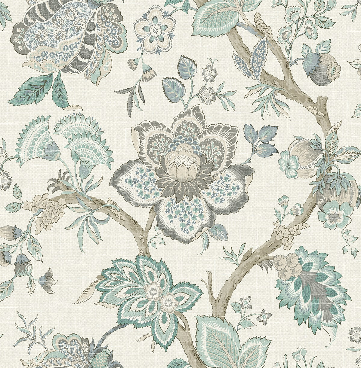 French Country Bernadette Jacobean Unpasted Wallpaper