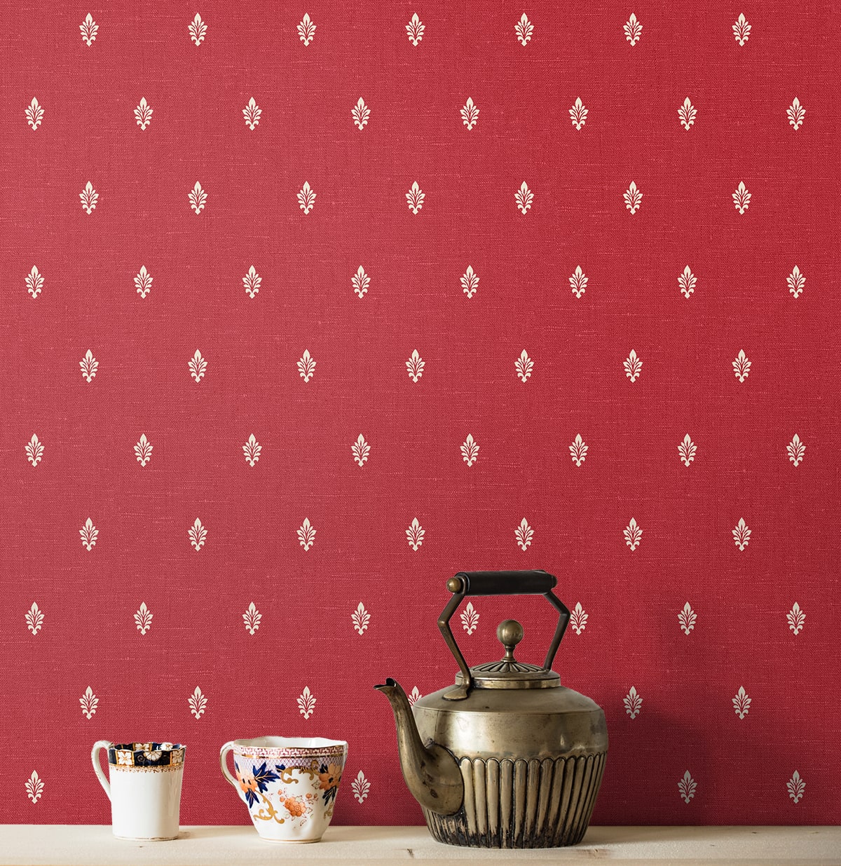 French Country Petite Feuille Sprig Unpasted Wallpaper
