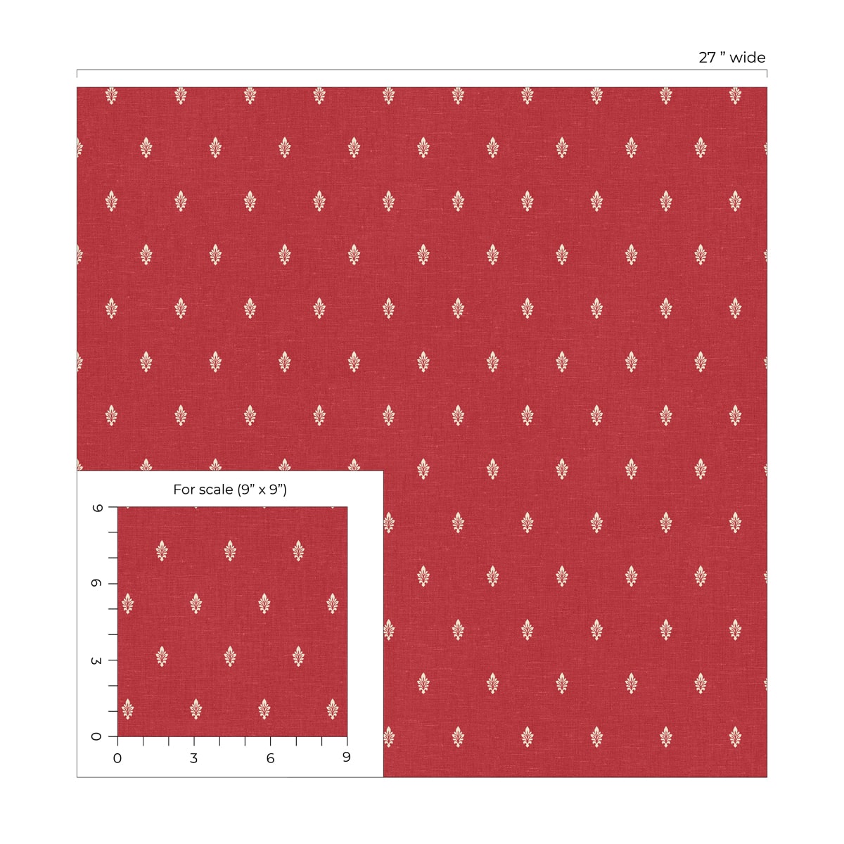 French Country Petite Feuille Sprig Unpasted Wallpaper