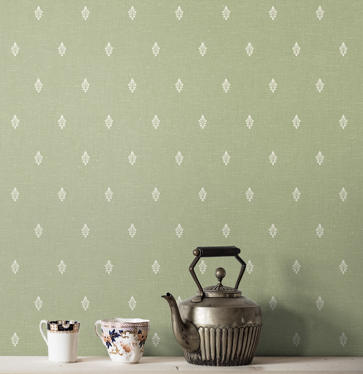 French Country Petite Feuille Sprig Unpasted Wallpaper