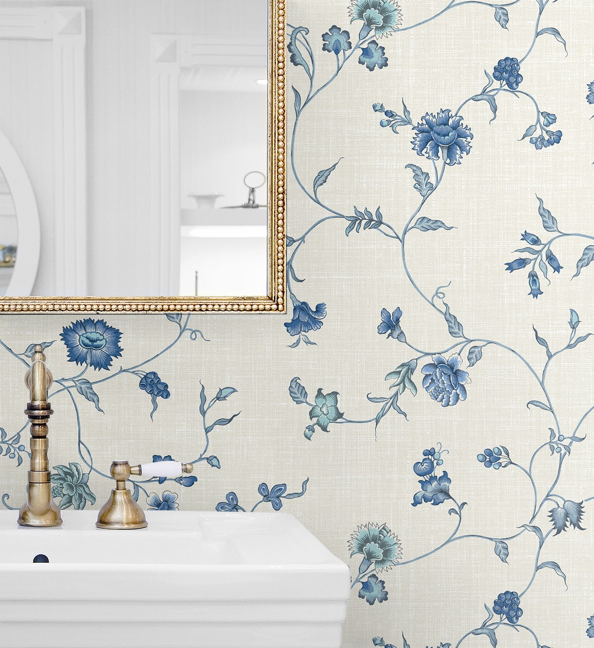 French Country Florale Trail Unpasted Wallpaper