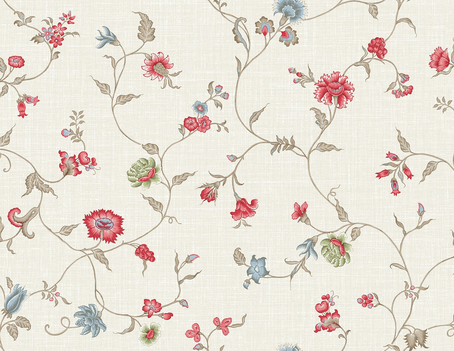 French Country Florale Trail Unpasted Wallpaper