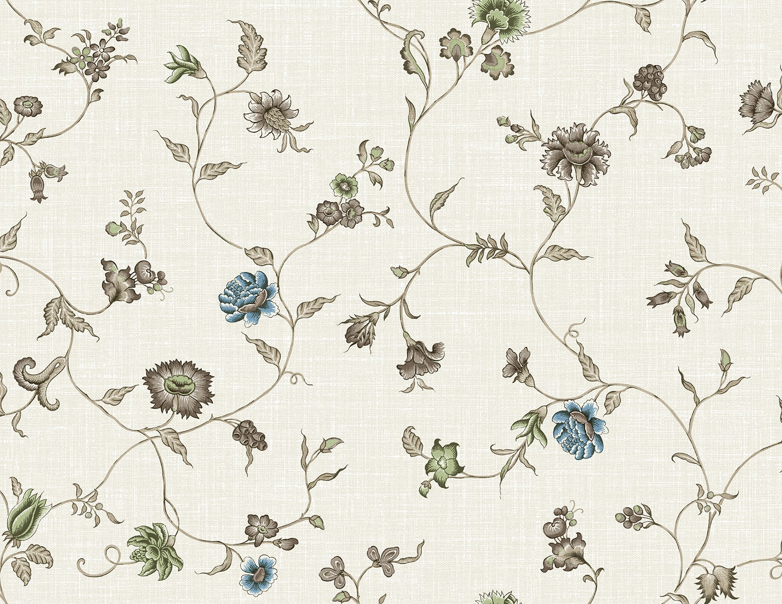 French Country Florale Trail Unpasted Wallpaper