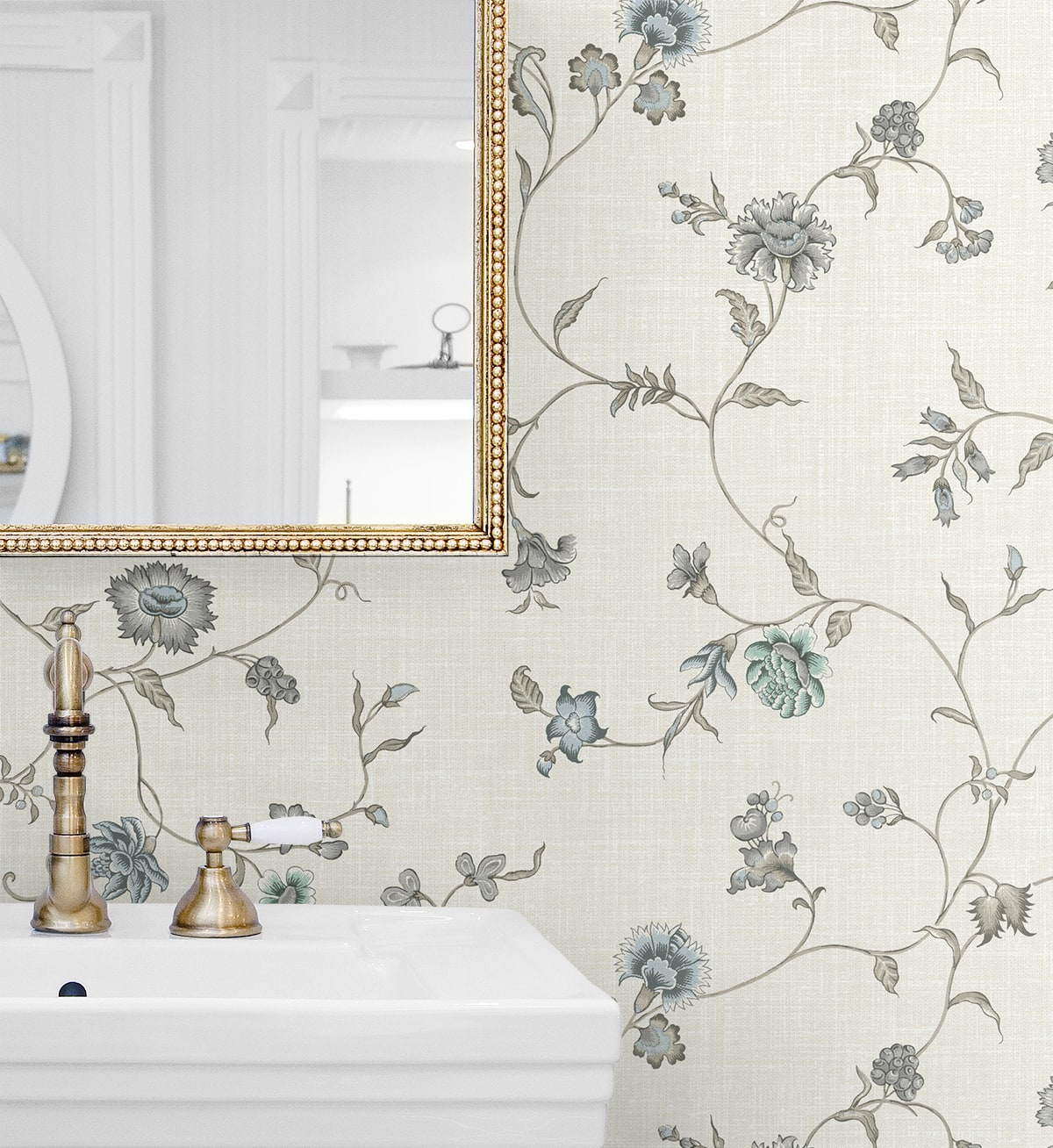 French Country Florale Trail Unpasted Wallpaper