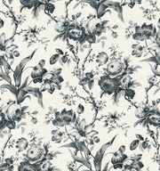 French Country En Rose Floral Unpasted Wallpaper