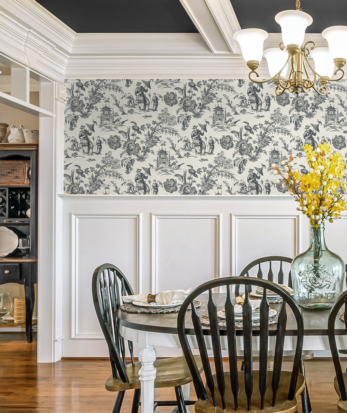 French Country Colette Chinoiserie Unpasted Wallpaper