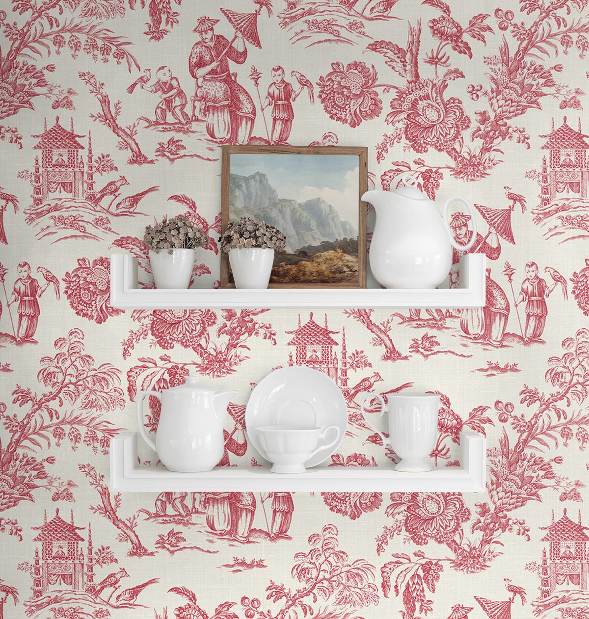 French Country Colette Chinoiserie Unpasted Wallpaper