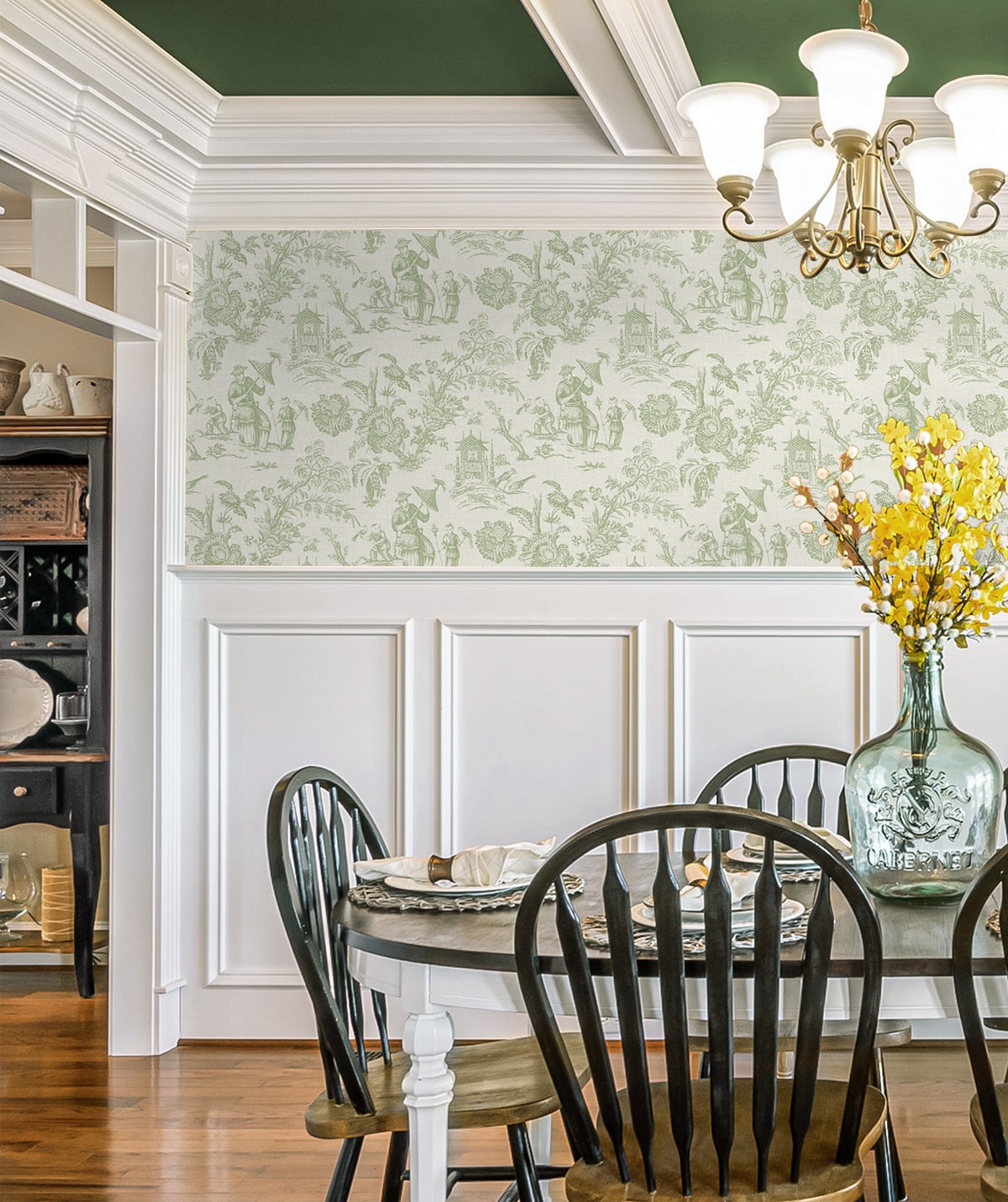 French Country Colette Chinoiserie Unpasted Wallpaper
