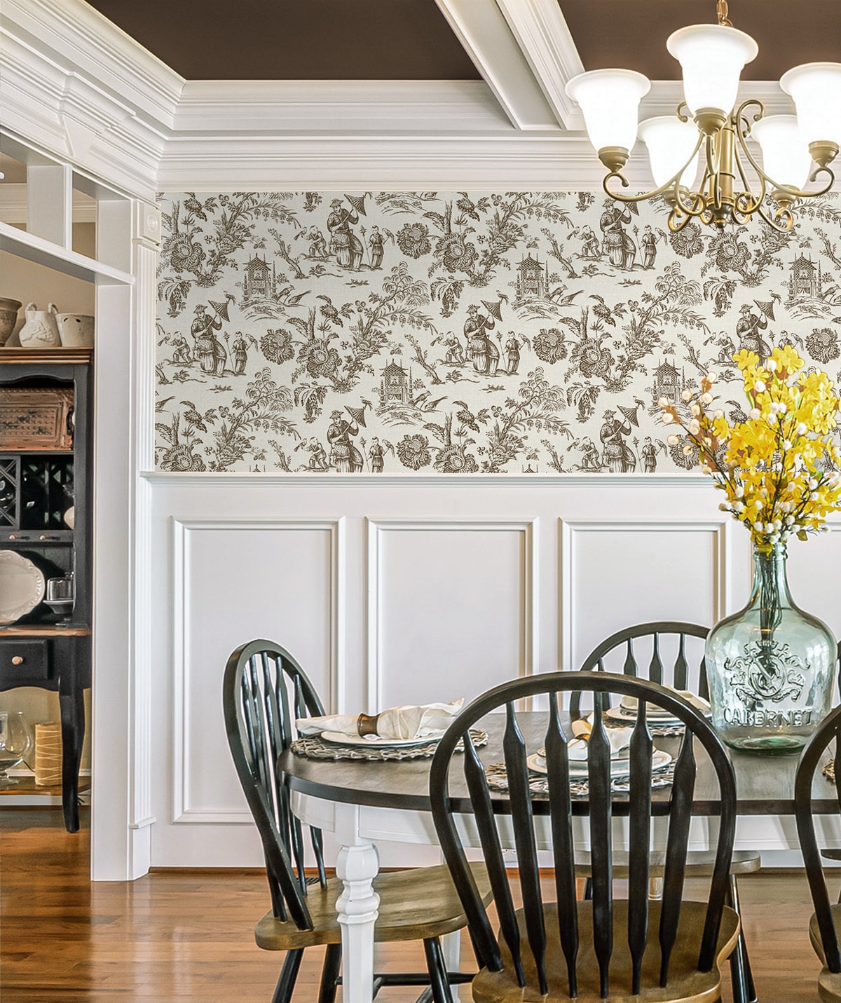 French Country Colette Chinoiserie Unpasted Wallpaper